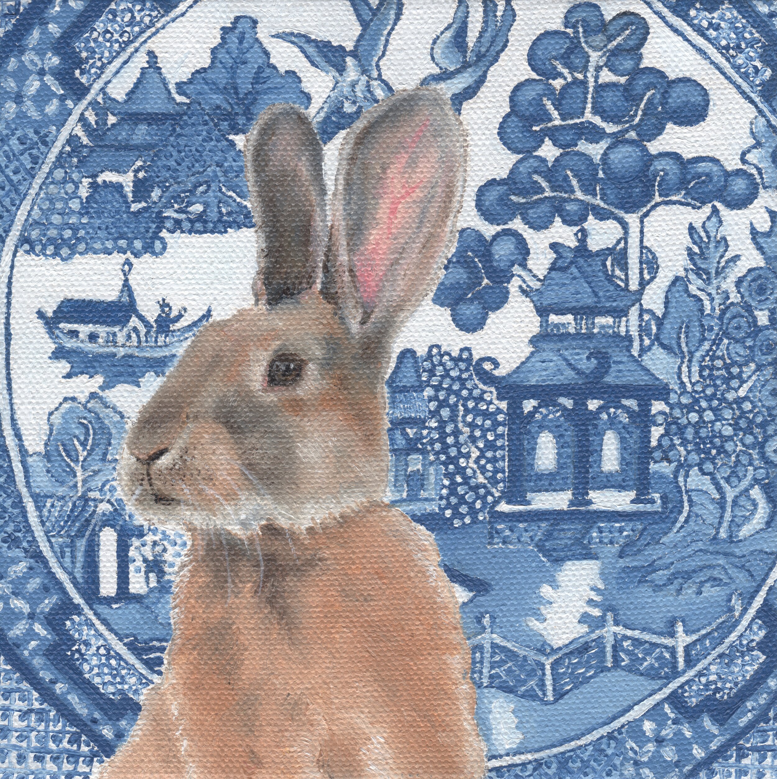 Blue Willow Bunny