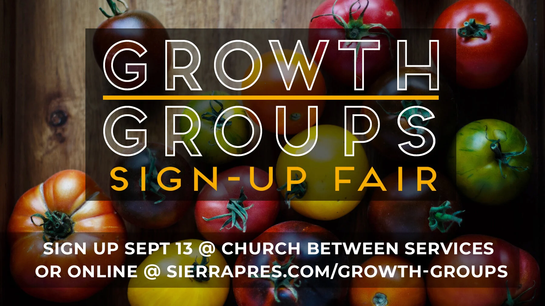 Growth Groups Sign-Up Fair