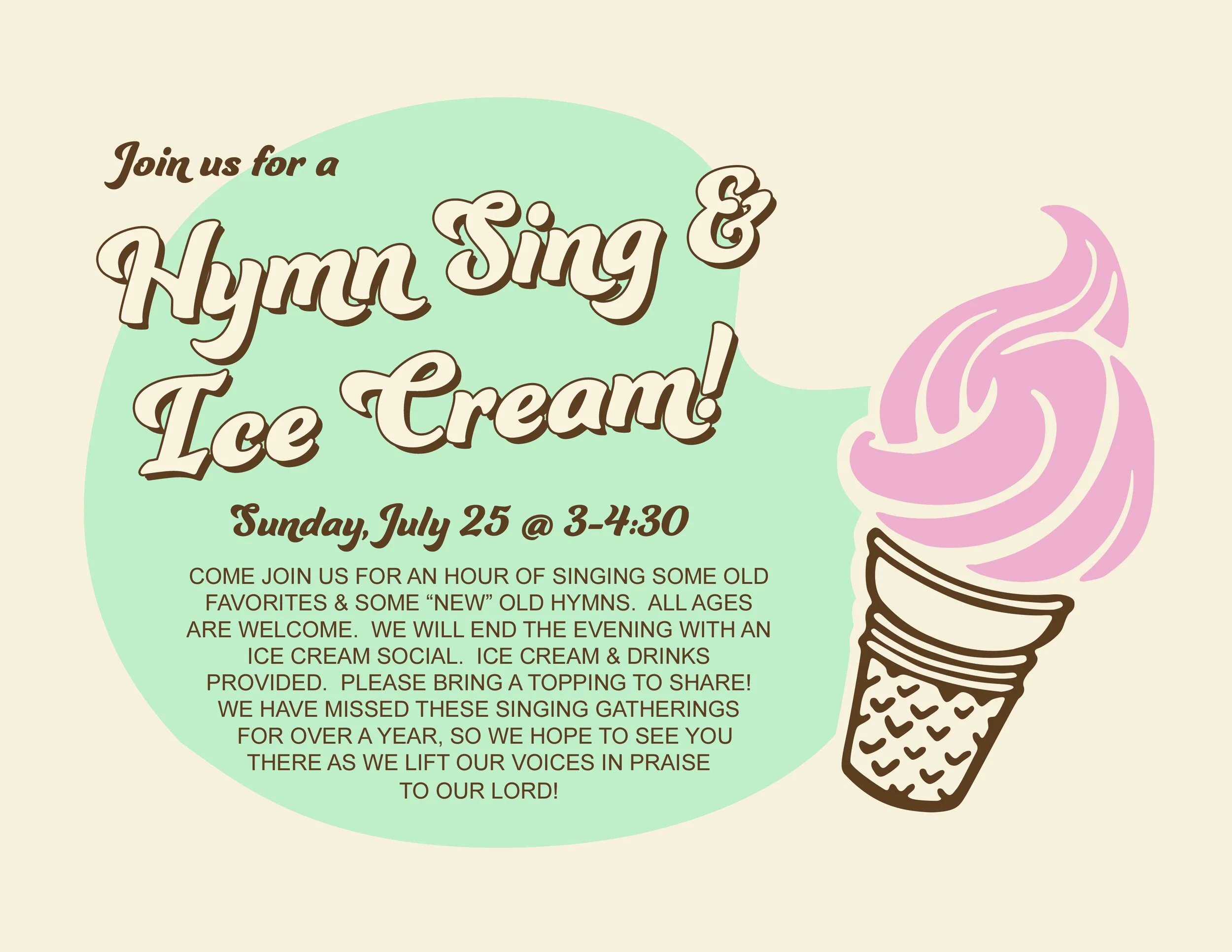 Hymn Sing &amp; Ice Cream!
