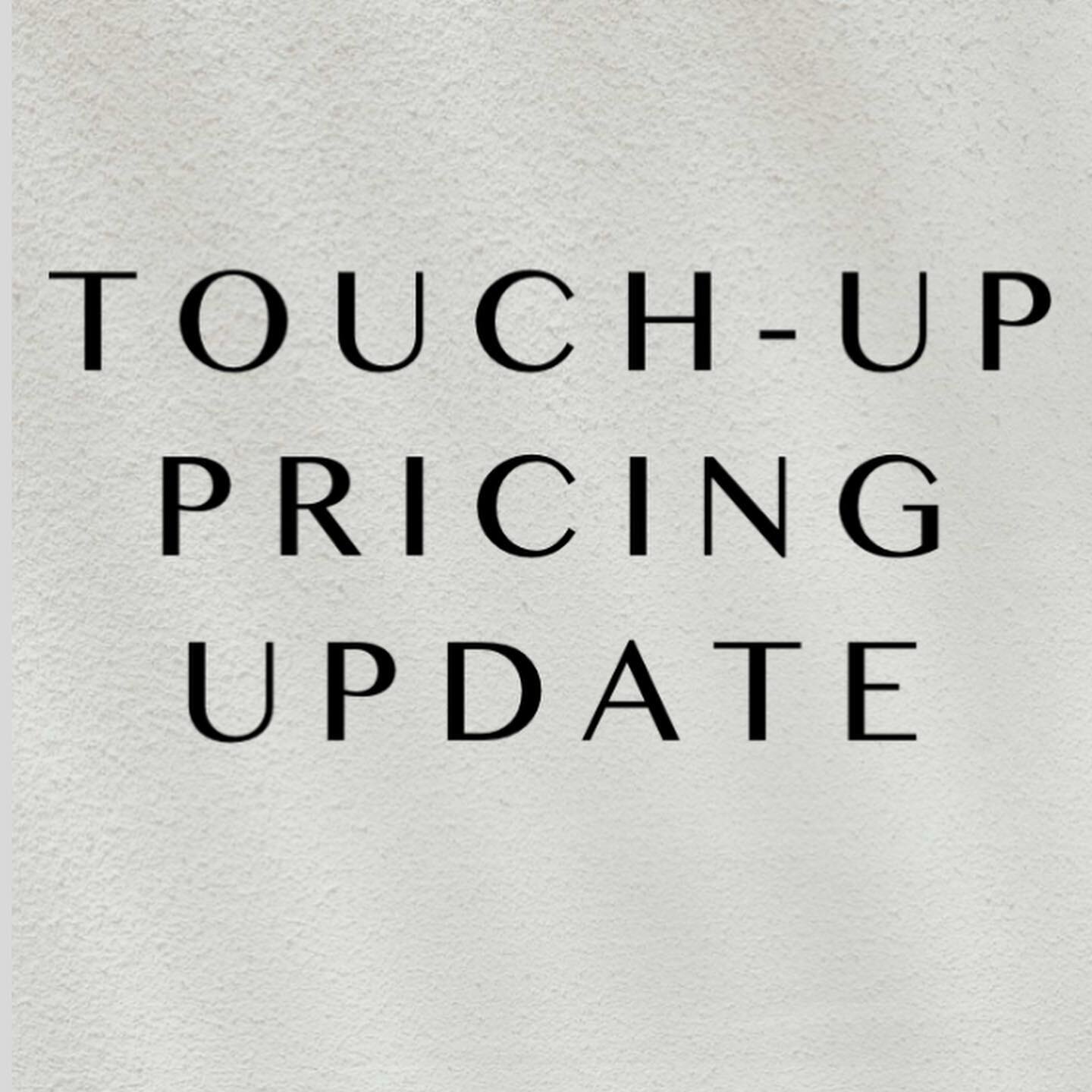 January 2021 I&rsquo;ll be increasing my annual touch-up pricing for the first time in 4 years.  Annual touch ups (which should ONLY be performed once every 12-16 months) pricing will increase to $200 from the current rate of $150.  Please swipe thro