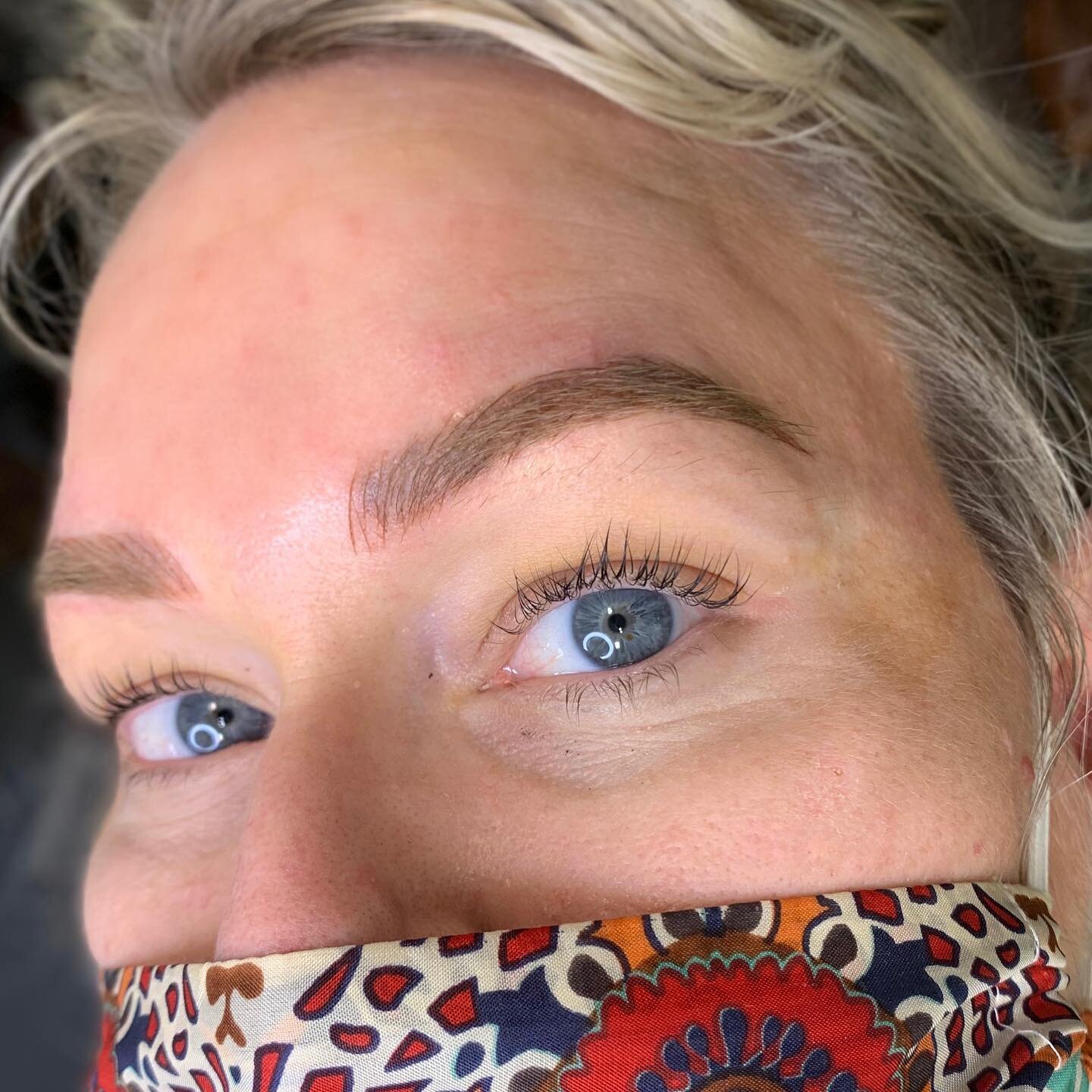 ✨rework story✨ 
She had her brows done by a different artist a few years ago.  When they started shifting to funky colors, she decided to do a few sessions of saline removal.  She let her skin fully heal from removal and came in for a rework/coverup.
