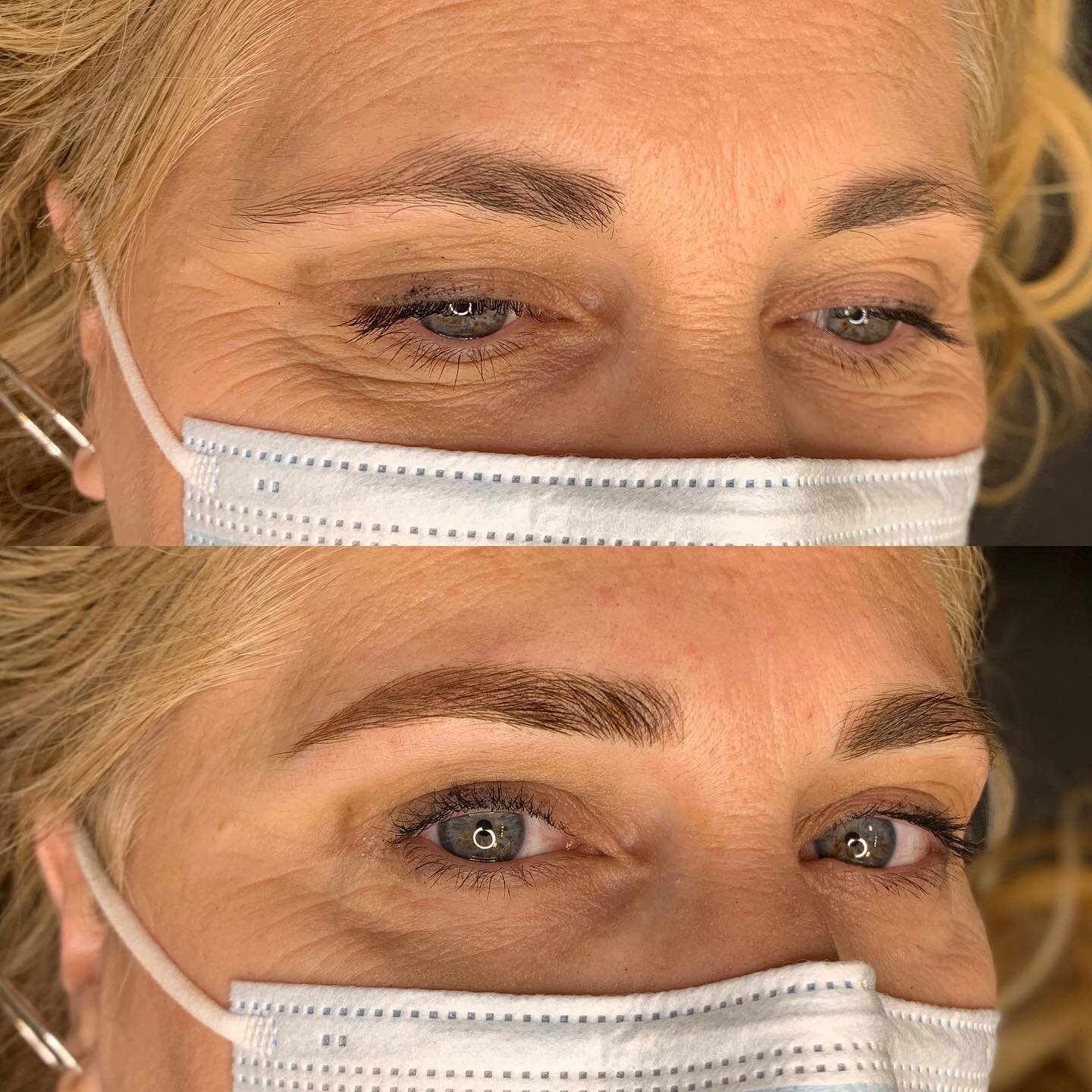 Oh.  My.  Gawsh. 
🤩🤩🤩
We used the blade-and-shade technique to bring more fullness as well as depth to the more sparse parts of her brows. 
Blade and shade is great for so many different brow &ldquo;issues&rdquo; but I find that it&rsquo;s the mos