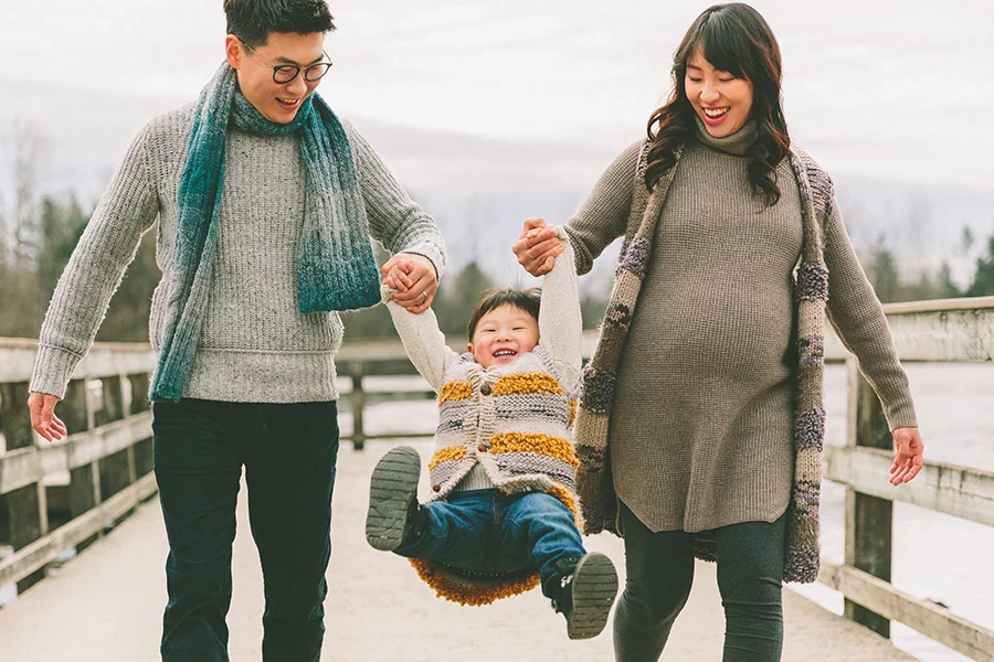 The Choi Family in Mill Lake Park  