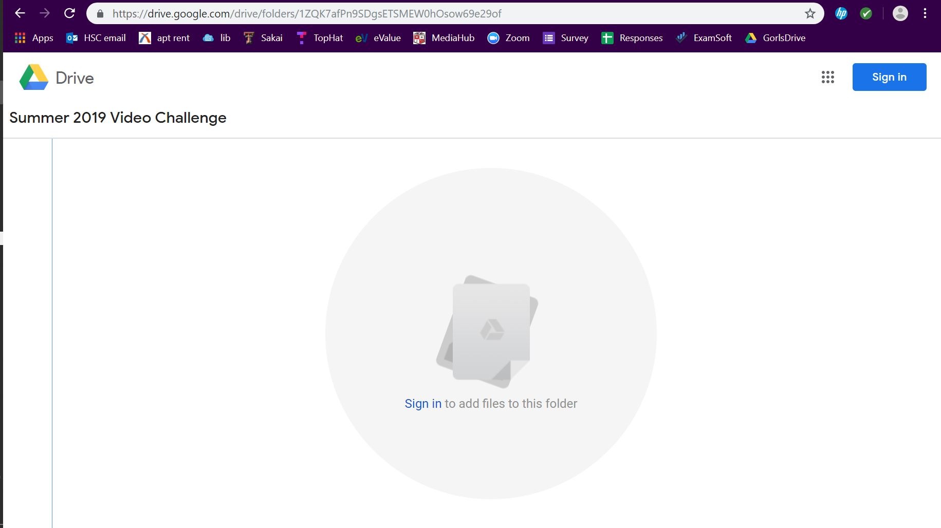 Image A: If you don’t have a Google account or you need to sign into yours, this is the screen you’ll see after you follow the link to the Google Drive.