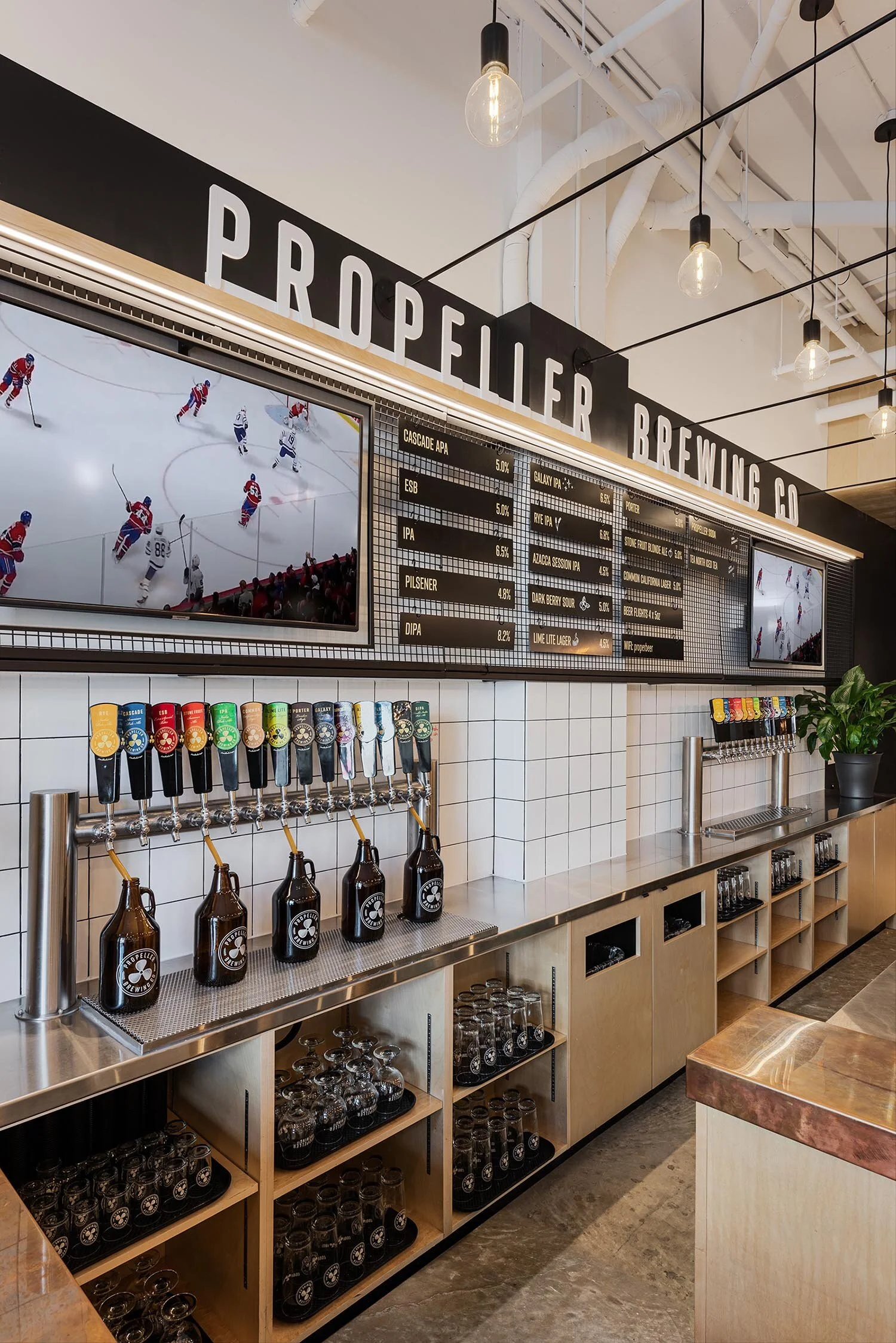 Brewery Interior Design Propeller Brewing — D360 Inc.
