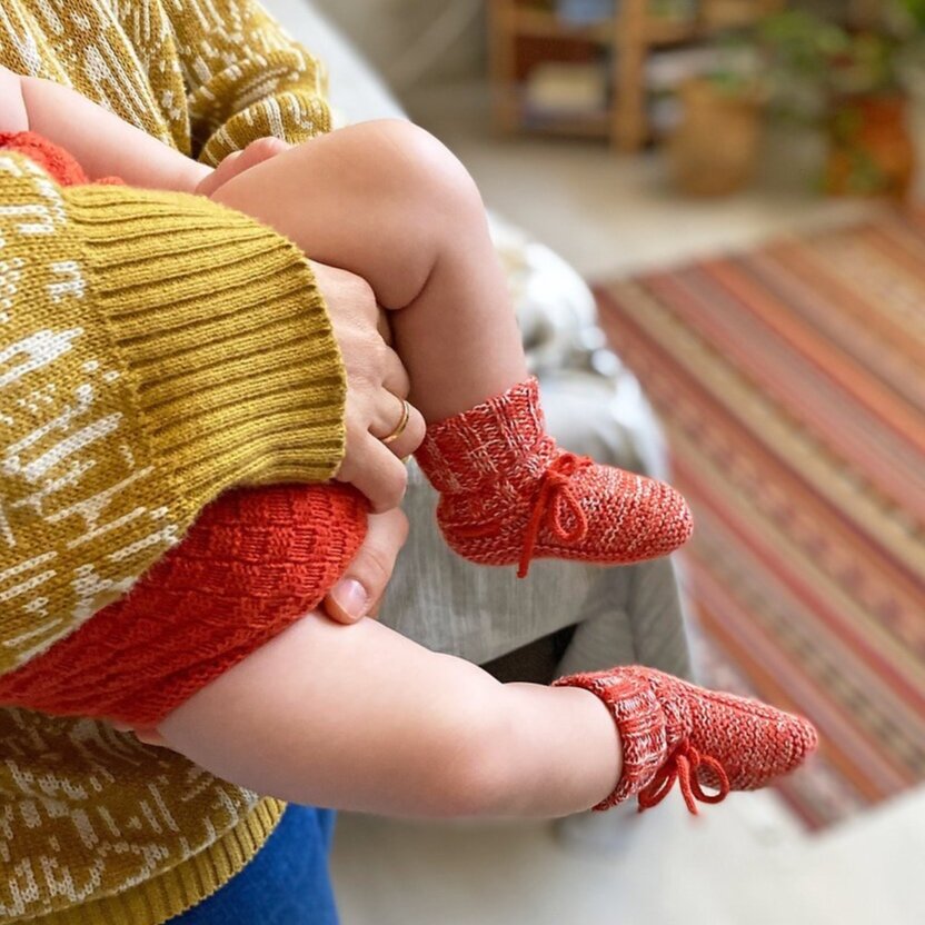 Unitysow Unisex-Baby Newborn Fleece Boots Coral Velvet Warm Booties Cozy Baby Bootie Socks Soft Non-Slip Grips Bottom 