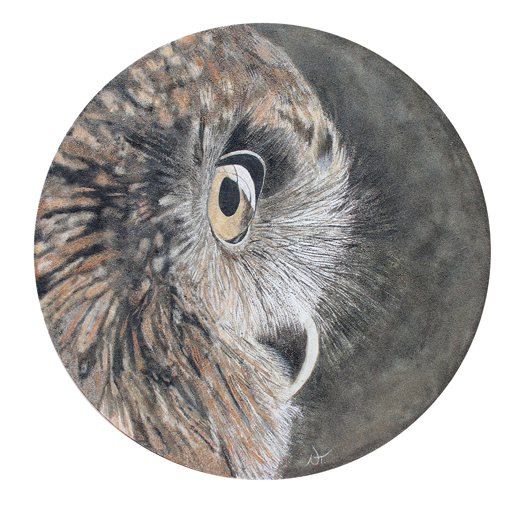 “Awareness” Created with 8 shades of natural New Zealand sand Size: 800 mm diameter Price: $1800