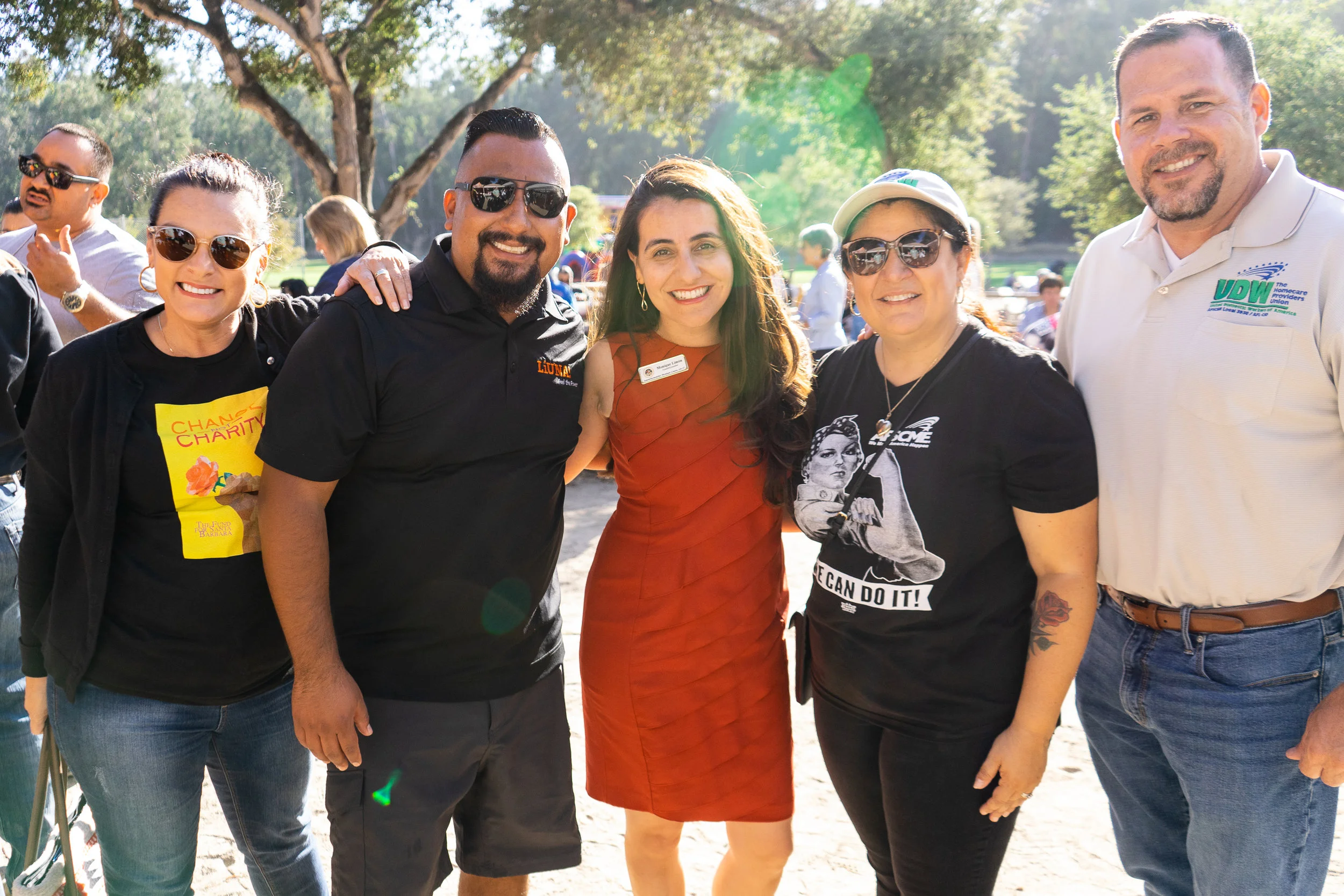 Assemblywoman Monique Limon with Laborers Local 220 Business Manager Hertz Ramirez and CCLC Vice President (and proud UDW member) Yesenia DeCasaus