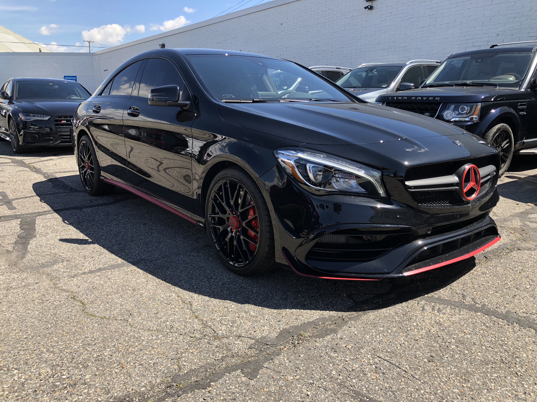 Mercedes CLA45 Gloss Black wheel painting after