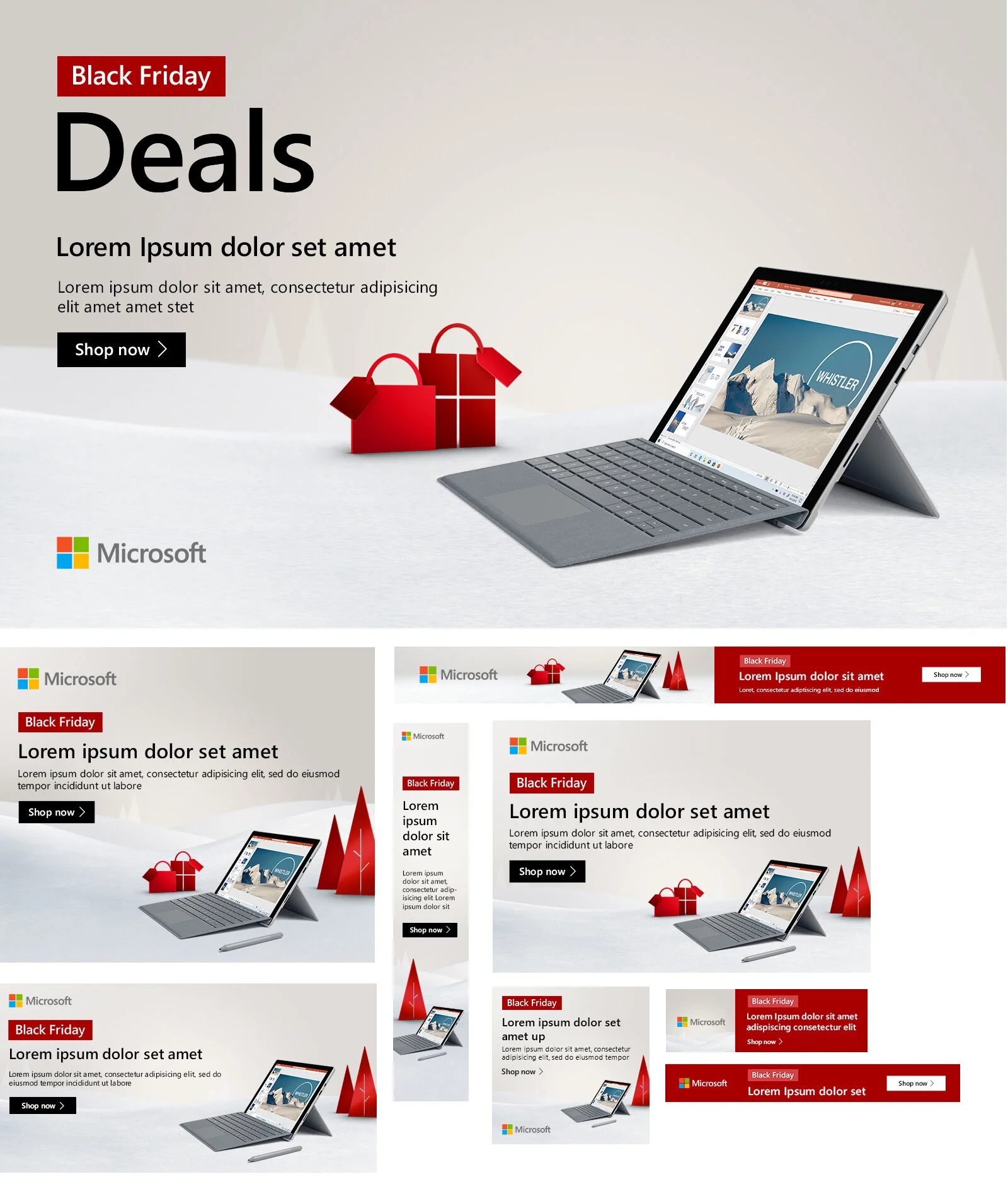 A suite of display banner ad templates for Black Friday 