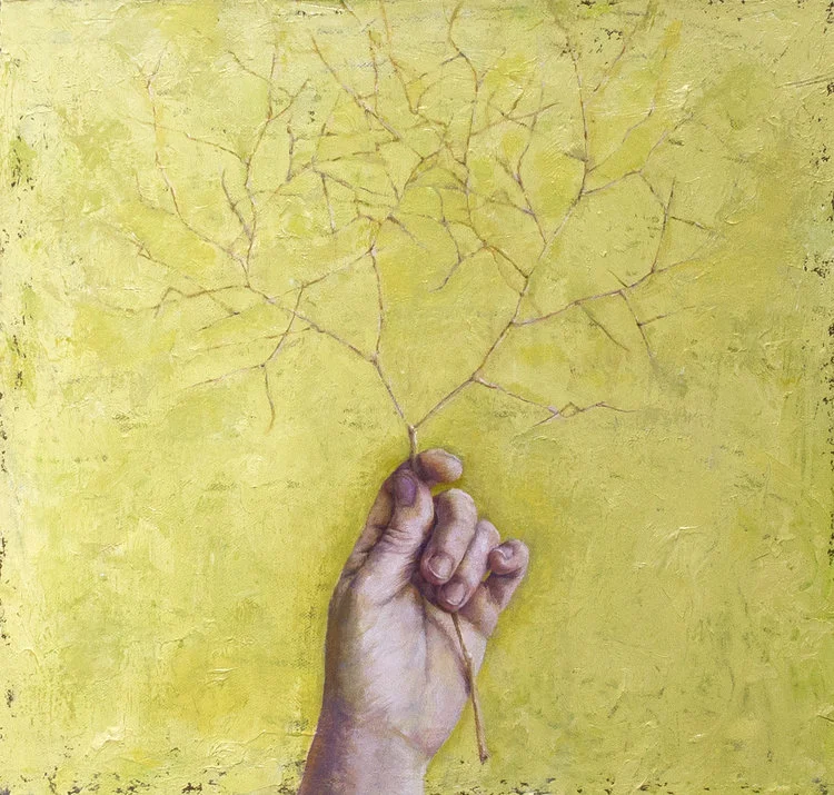 Avocado Blues, oil on canvas