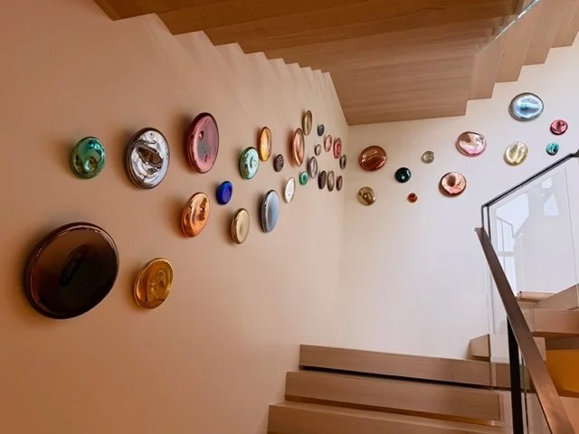  Seth Fairweather glass Installation at a clients home 