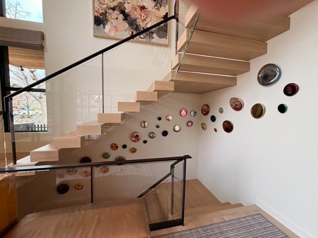  Seth Fairweather glass Installation at a clients home 