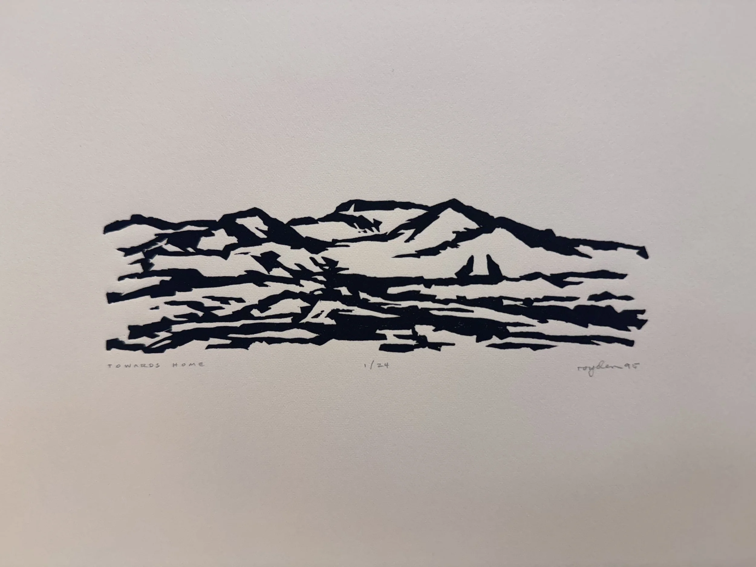 Royden Card, Towards Kolob 4/16, woodblock print, 10x8.5 in.