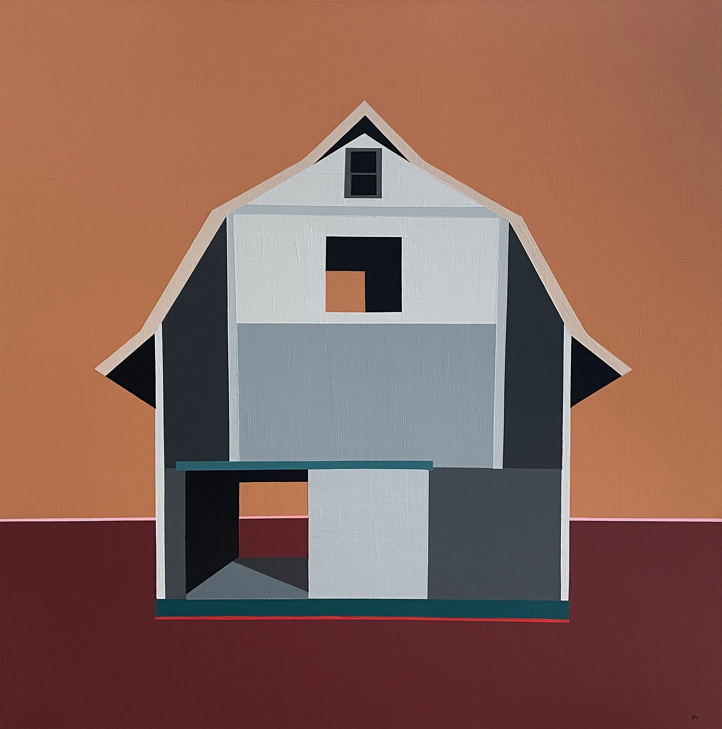 Charlotte Sometimes, acrylic on canvas, 30x30 in.