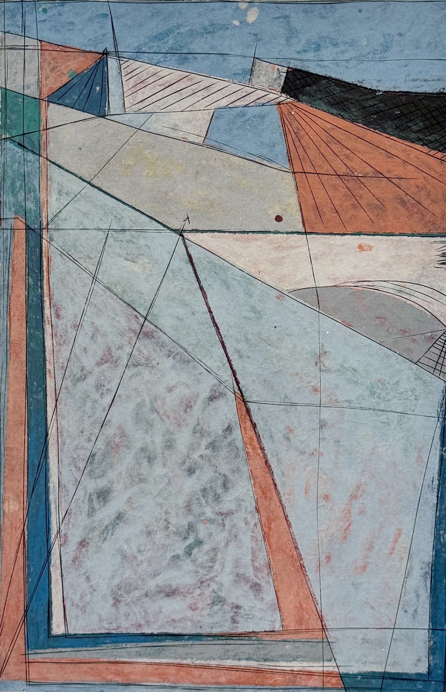 Helen Sayshen, Shallow Plane VII, intaglio print, 16.5x22 in.