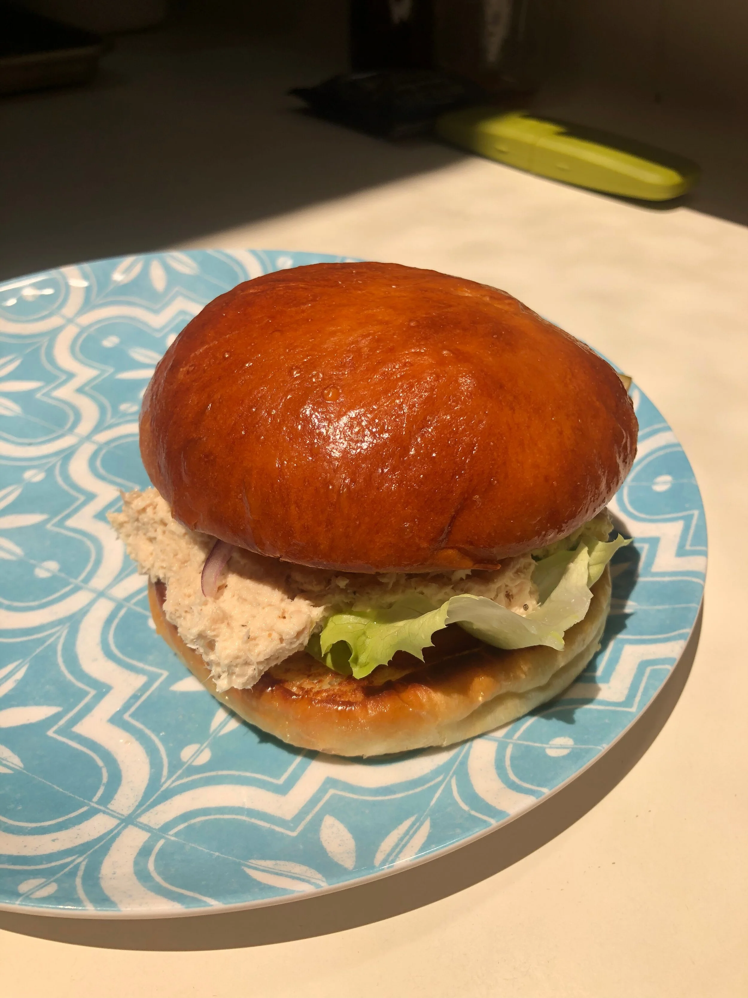 Tuna Salad on Homemade Bun