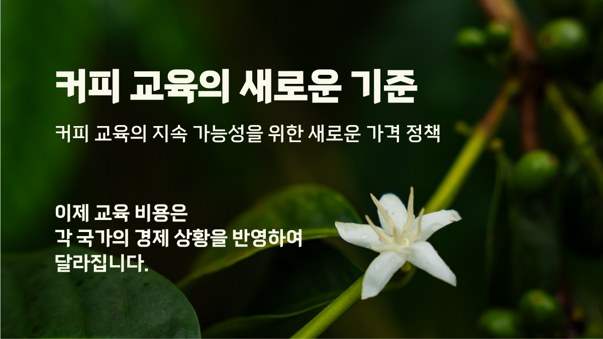 커피 교육의 새로운 기준