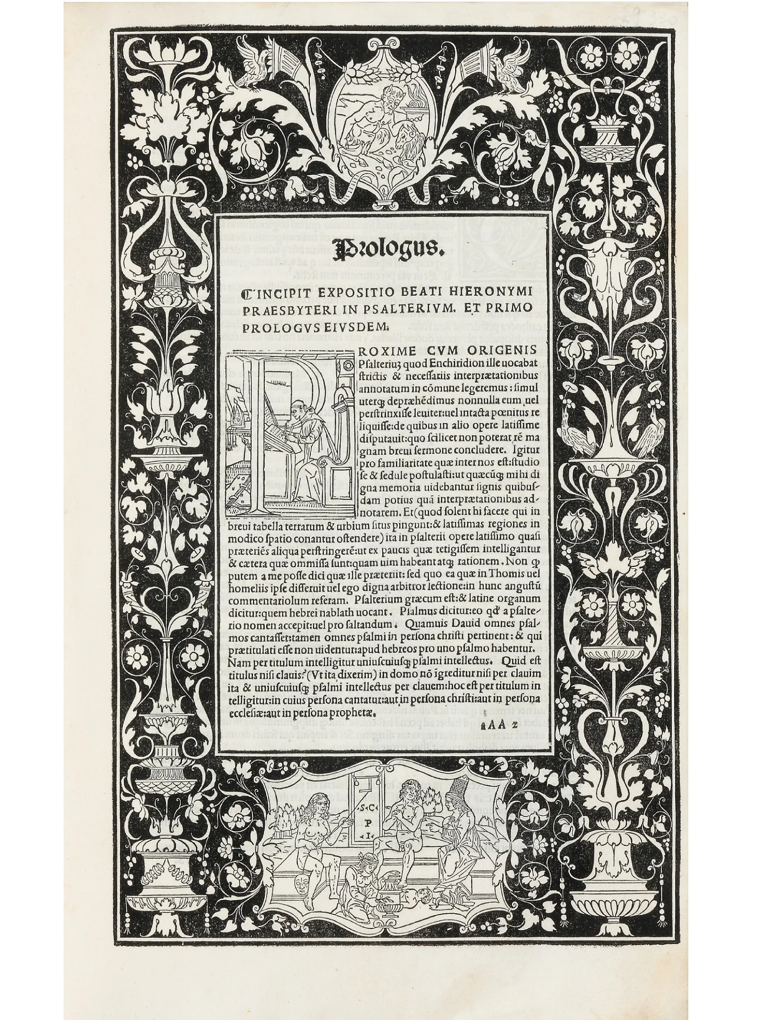 Hieronymus, Sophronius Eusebius (347-420). Commentaria in Bibliam. Ed: Bernardinus Gadolus . Venice, Johannes and Gregorius de Gregoriis, de Forlivio, 1497 - 25 August 1498.