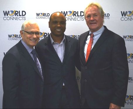 Chris Allen at the launch party of his new publication "The Book on Toronto Real Estate" with his personal writing coach New York Times best-selling author Raymond Aaron and NHL legend Darryl Sittler.