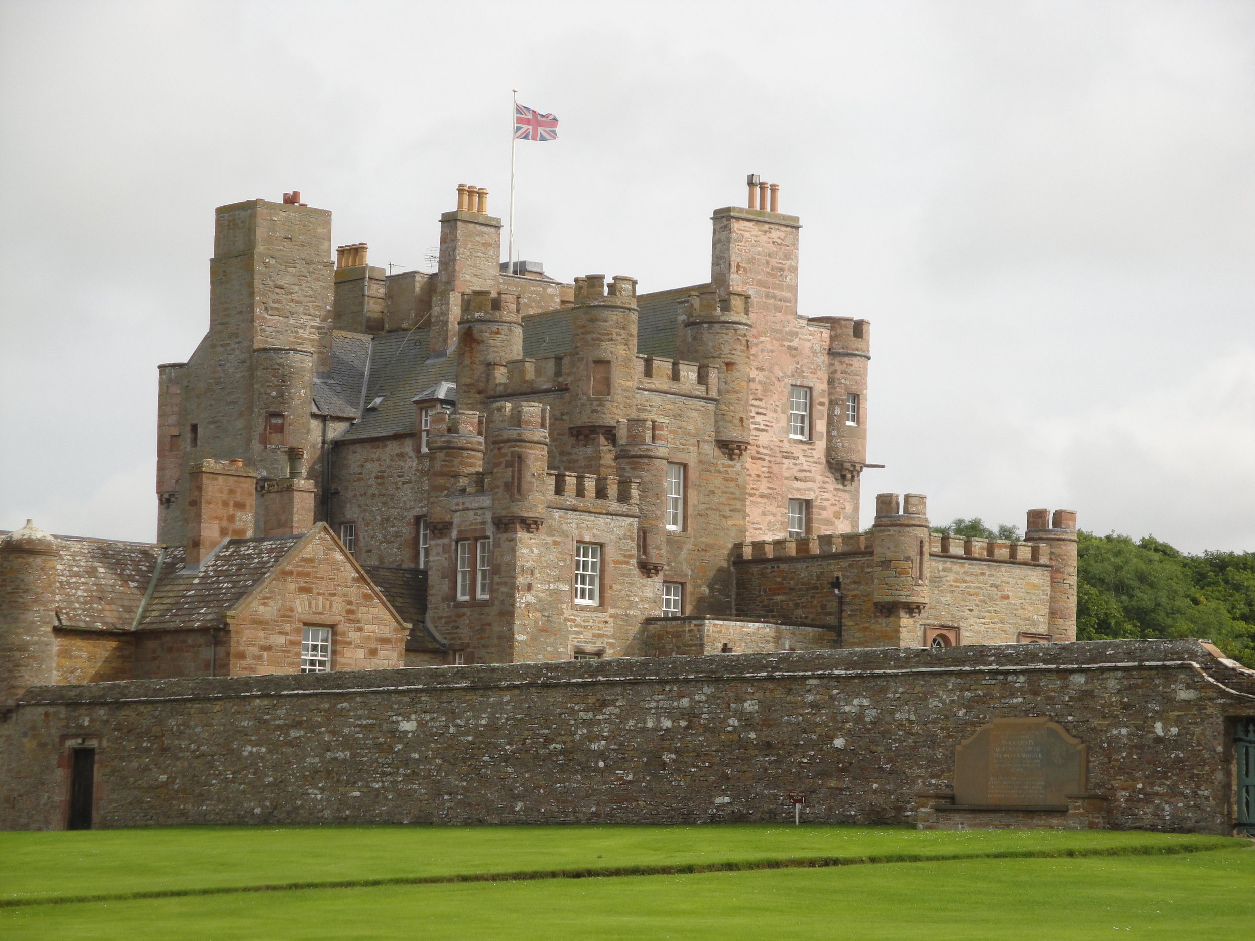 PICTURED: The Castle of Mey’s curtain wall and keep
