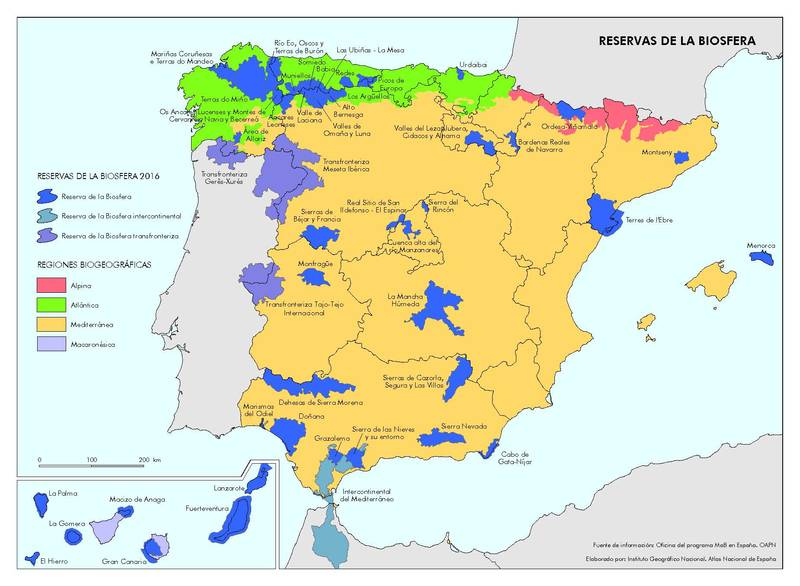PICTURED: The extensive system of Spanish Biosphere Reserves.