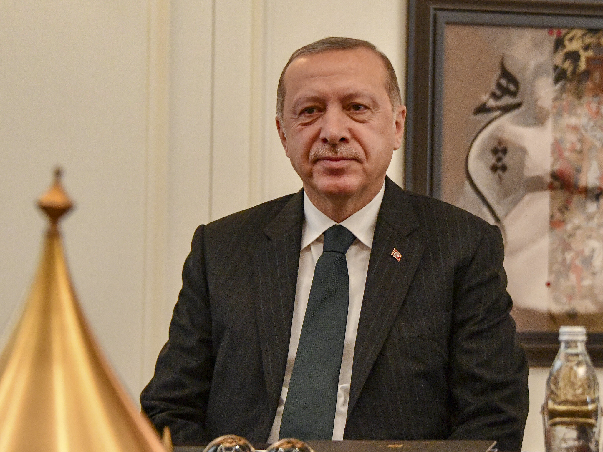 Pictured: Turkish President Recep Tayyip Erdogan.