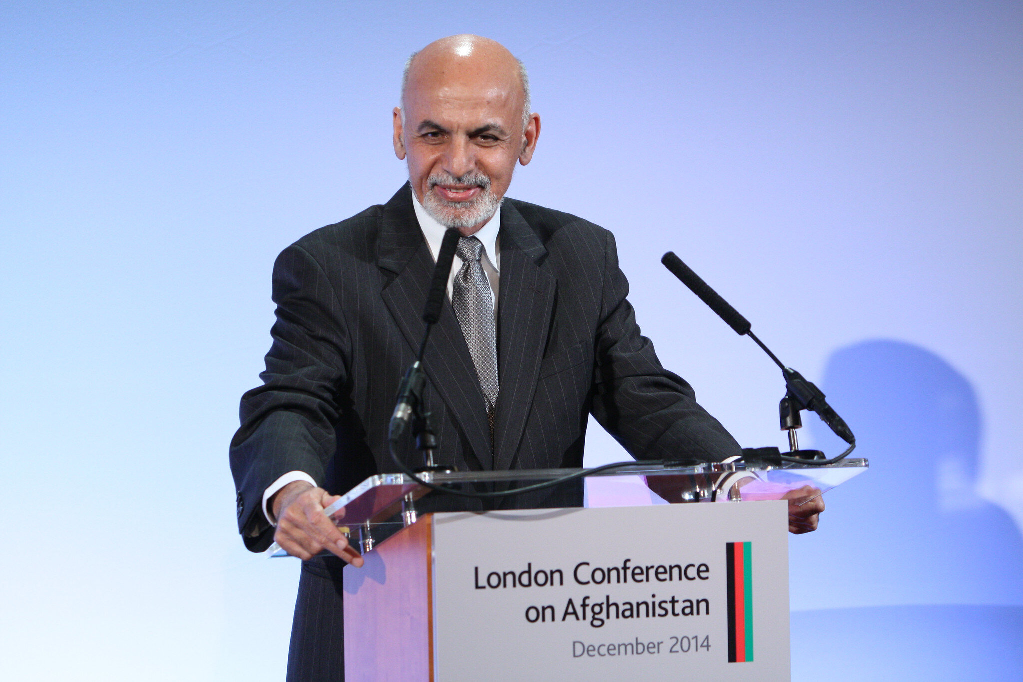 PICTURED: Afghanistan President Ashraf Ghani at the London Conference on Afghanistan on 4 December 2014, co-hosted by the governments of the UK and Afghanistan. Photo credit UK Department for Int. Development. CC 2.0