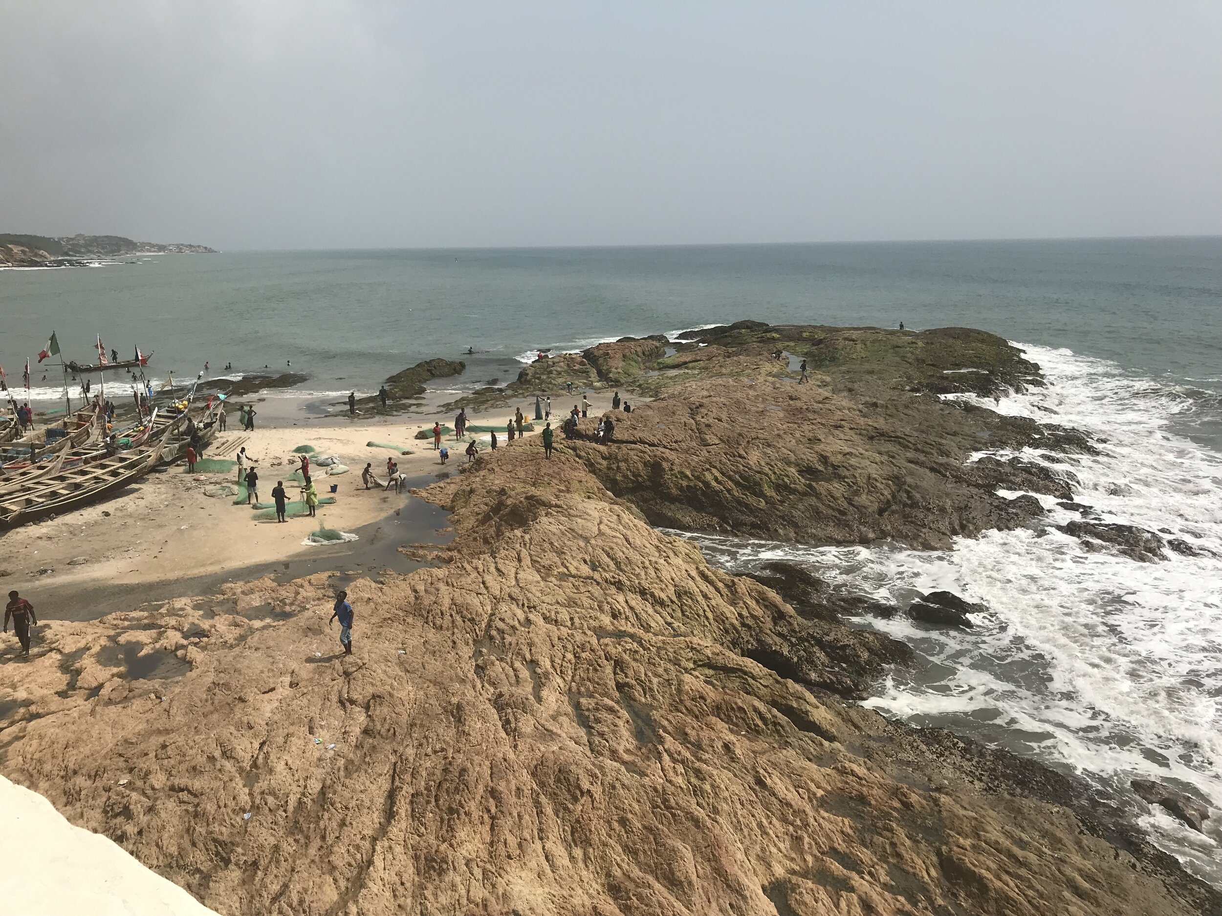   PICTURED:  The rock upon which Ghanaian slaves boarded ships headed for the new world 