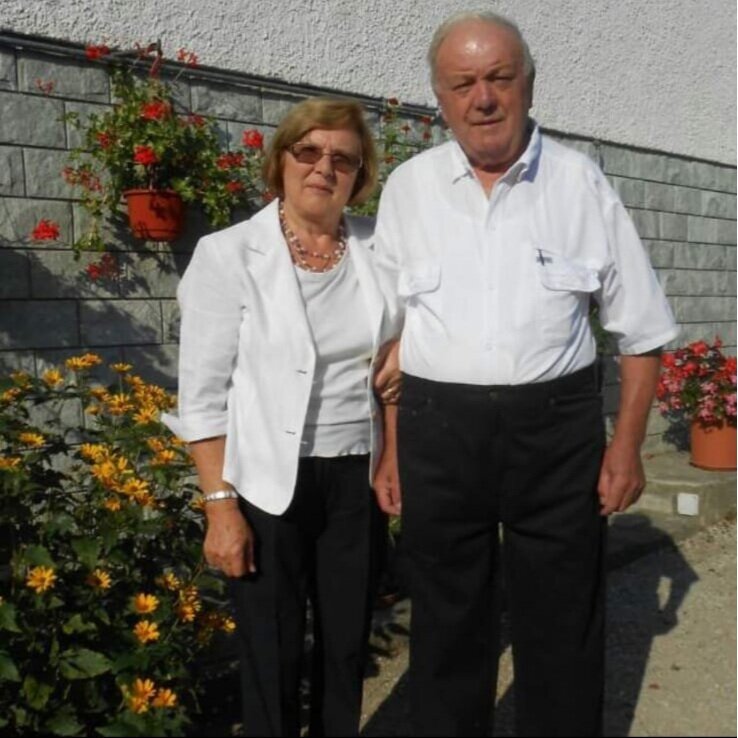   PICTURED:  Another old married Italian couple not smiling at the camera.  Nonni Carla and Lino.   