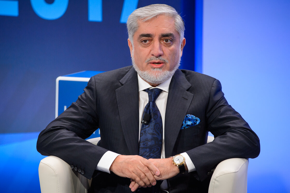 PICTURED: Dr. Abdullah Abdullah, then-Chief Executive of the Government of the Islamic Republic of Afghanistan, speaks during the 2017 Halifax International Security Forum. Photo Credit: Halifax Int. Sec. Forum. CC. 2.0.