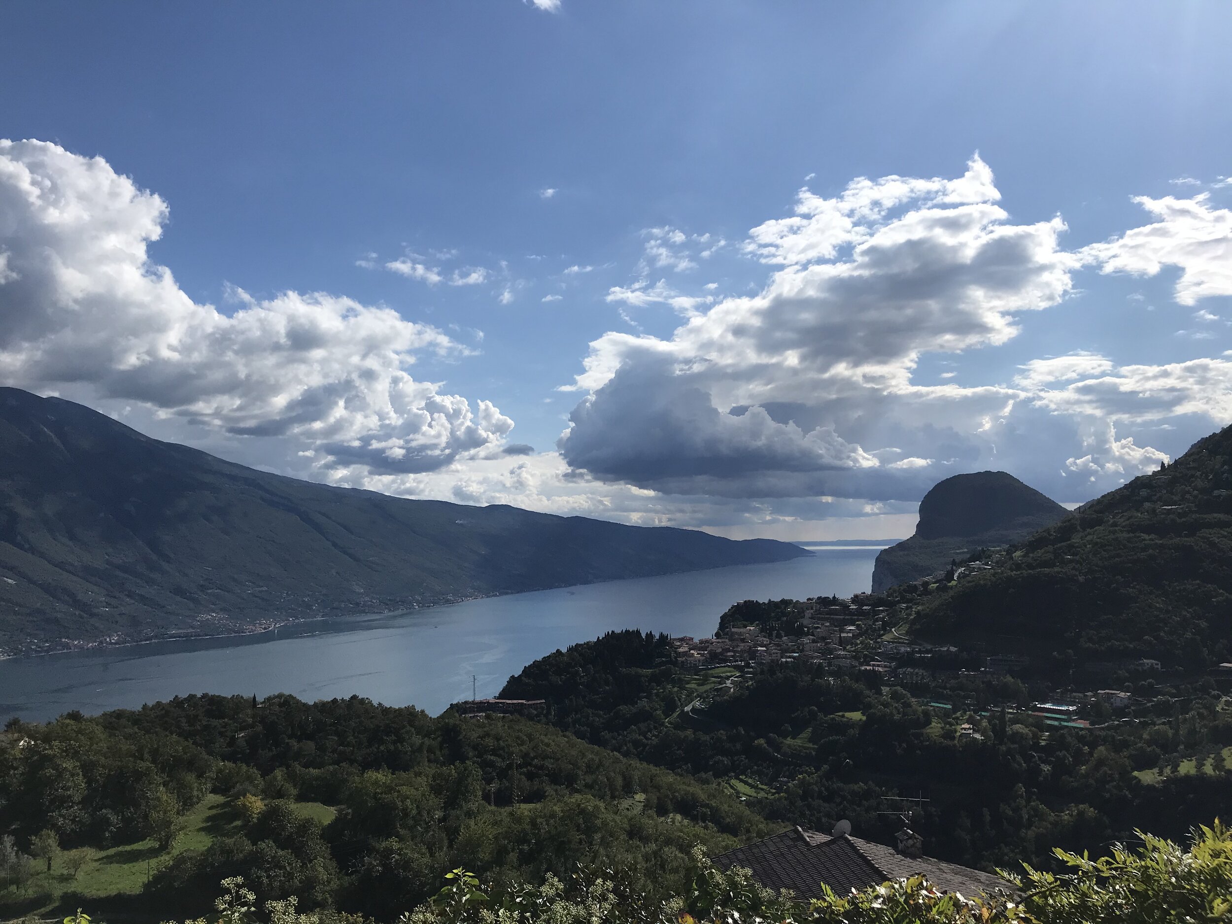 PICTURED: The view of and from some of the small hillside villages that dot the area around Lake Garda.