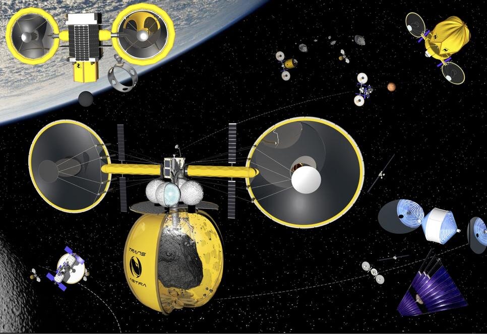 PICTURED: The Honey Bee spacecraft operation concept. Photo credit: TransAstra.