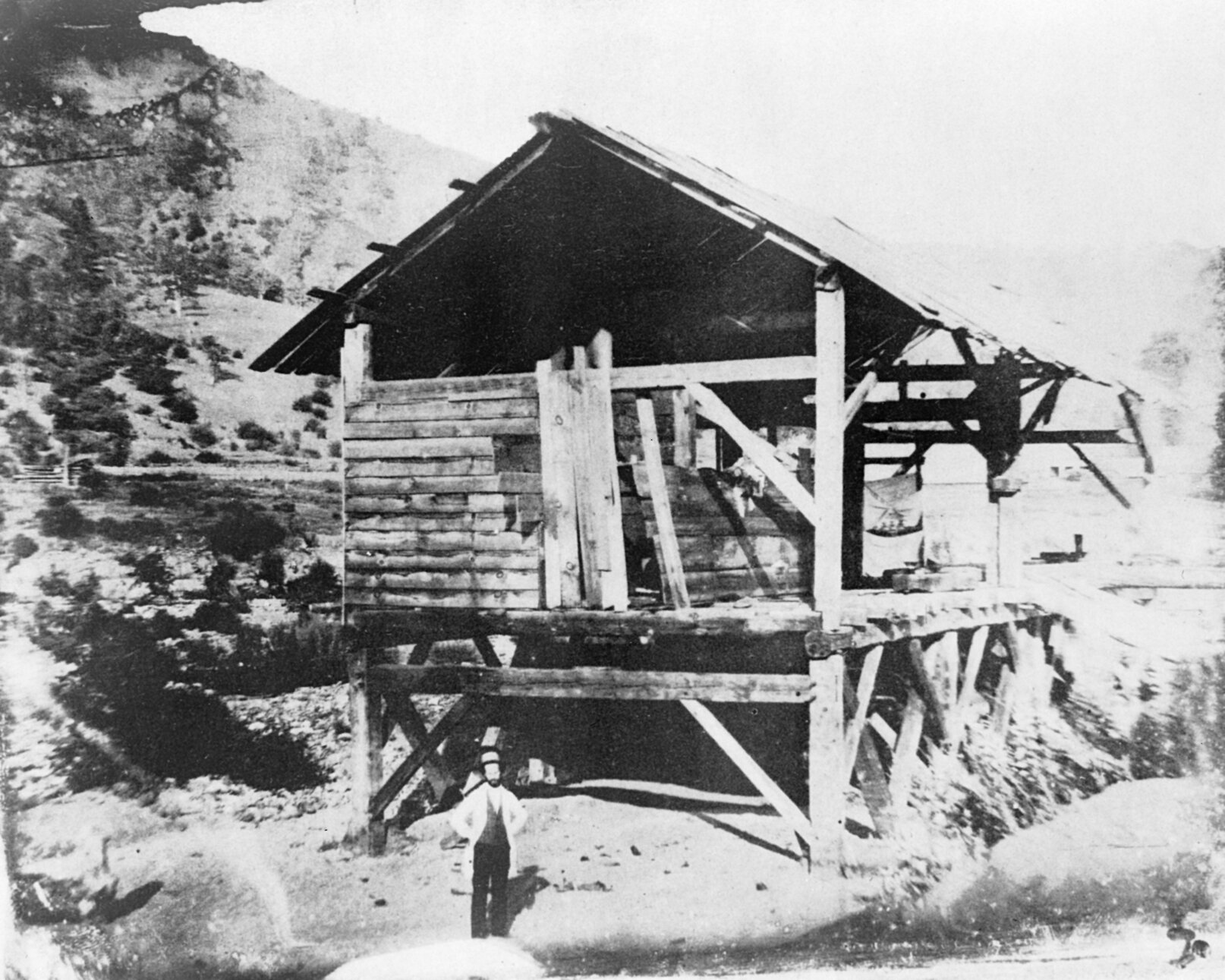 PICTURED: Sutter's sawmill, Coloma, California, where gold was first discovered in California.