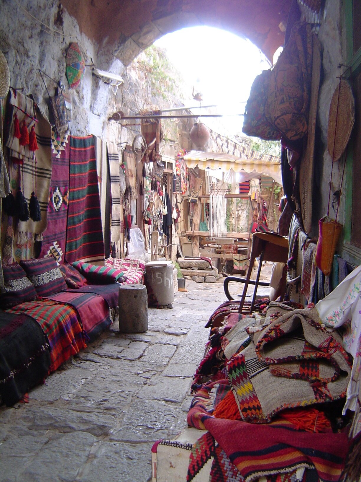   DAMASCUS, Syria. October 2007. PICTURED:  A narrows merchant’s stall typical of the area around  Bab Thouma  in the Old City.  