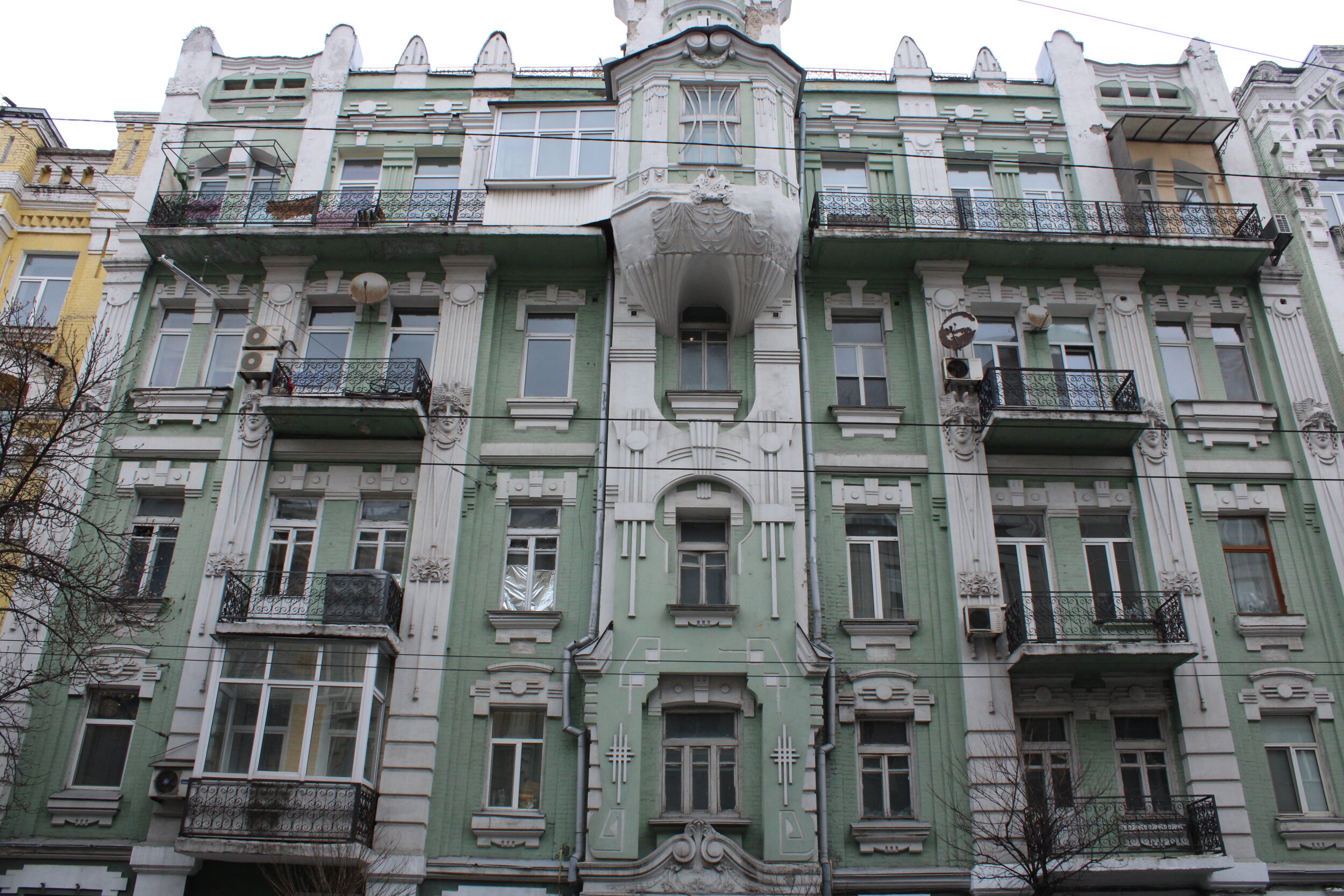   KYIV, Ukraine. April 21st. PICTURED:  The various facades and street corners containing the city’s architectural wealth. 