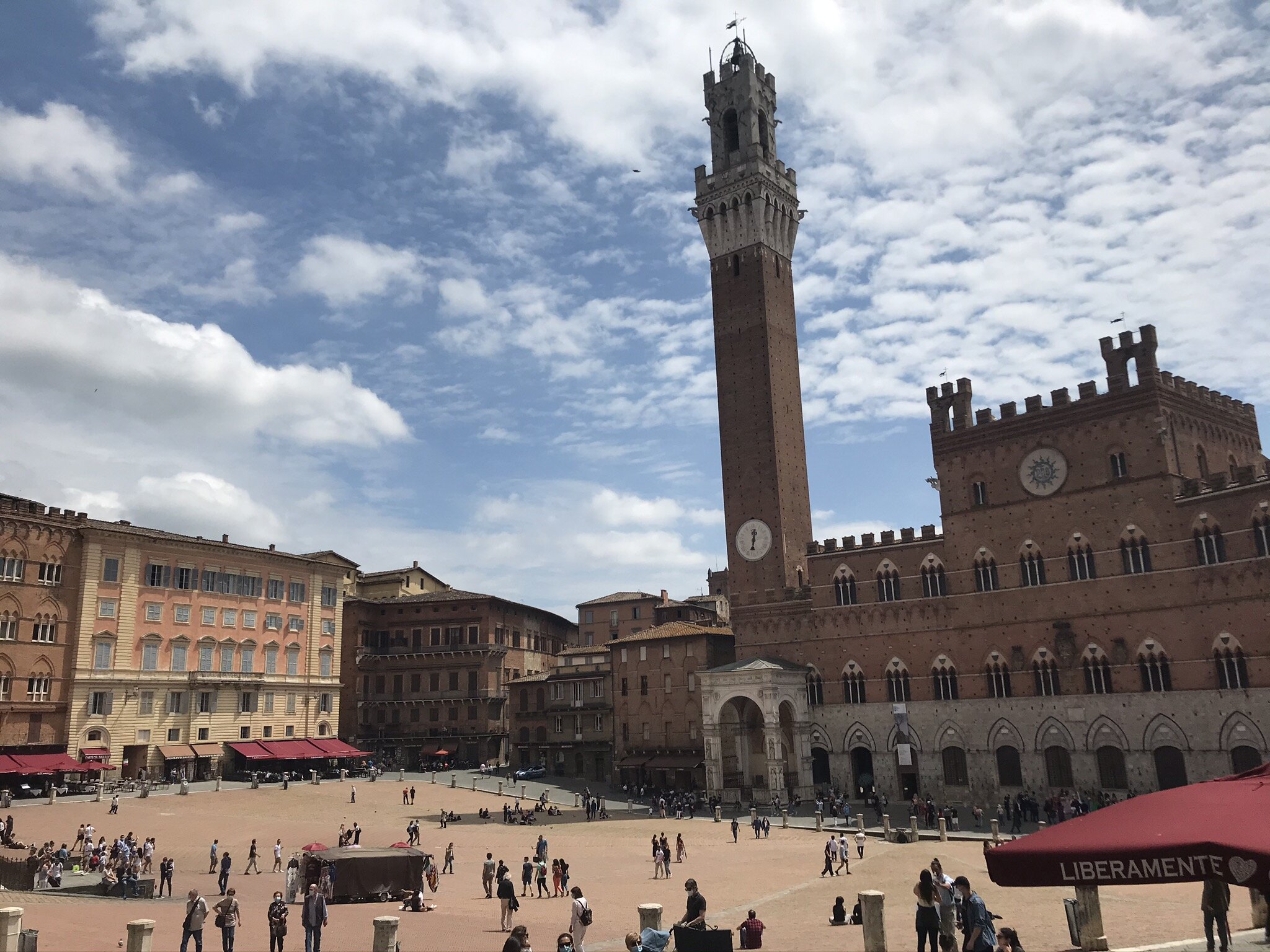 SIENA, Italy. June 4th, 2021. PICTURED: The famous Piazza del Campo, or Plaza of the Field, where the Palio takes place every year.