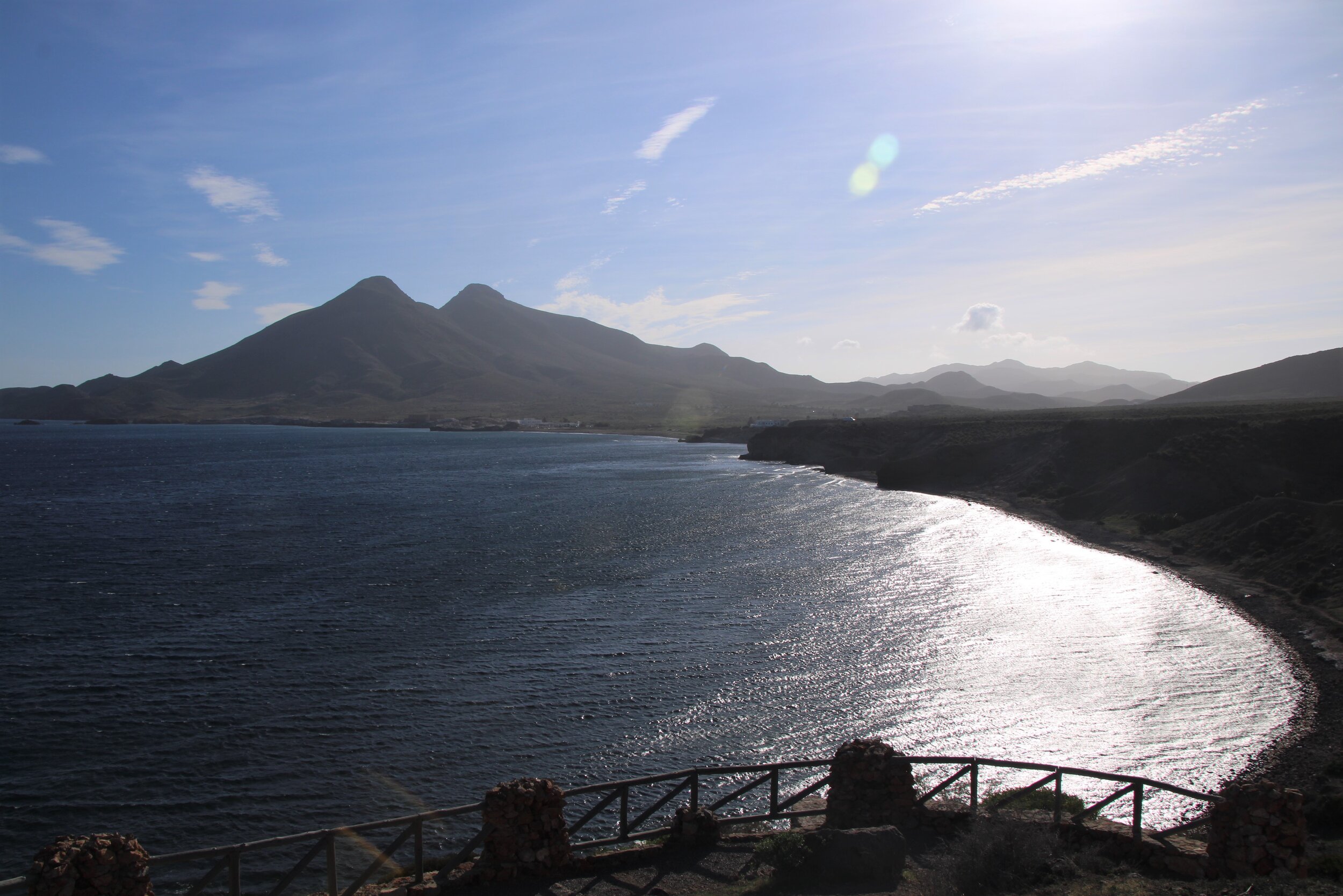   ISLETA DEL MORO, Almeria, Spain. October 3rd, 2021. PICTURED:  A long beach near the town of Isleta del Moro.  Photo credit:  Andy Corbley ©. 