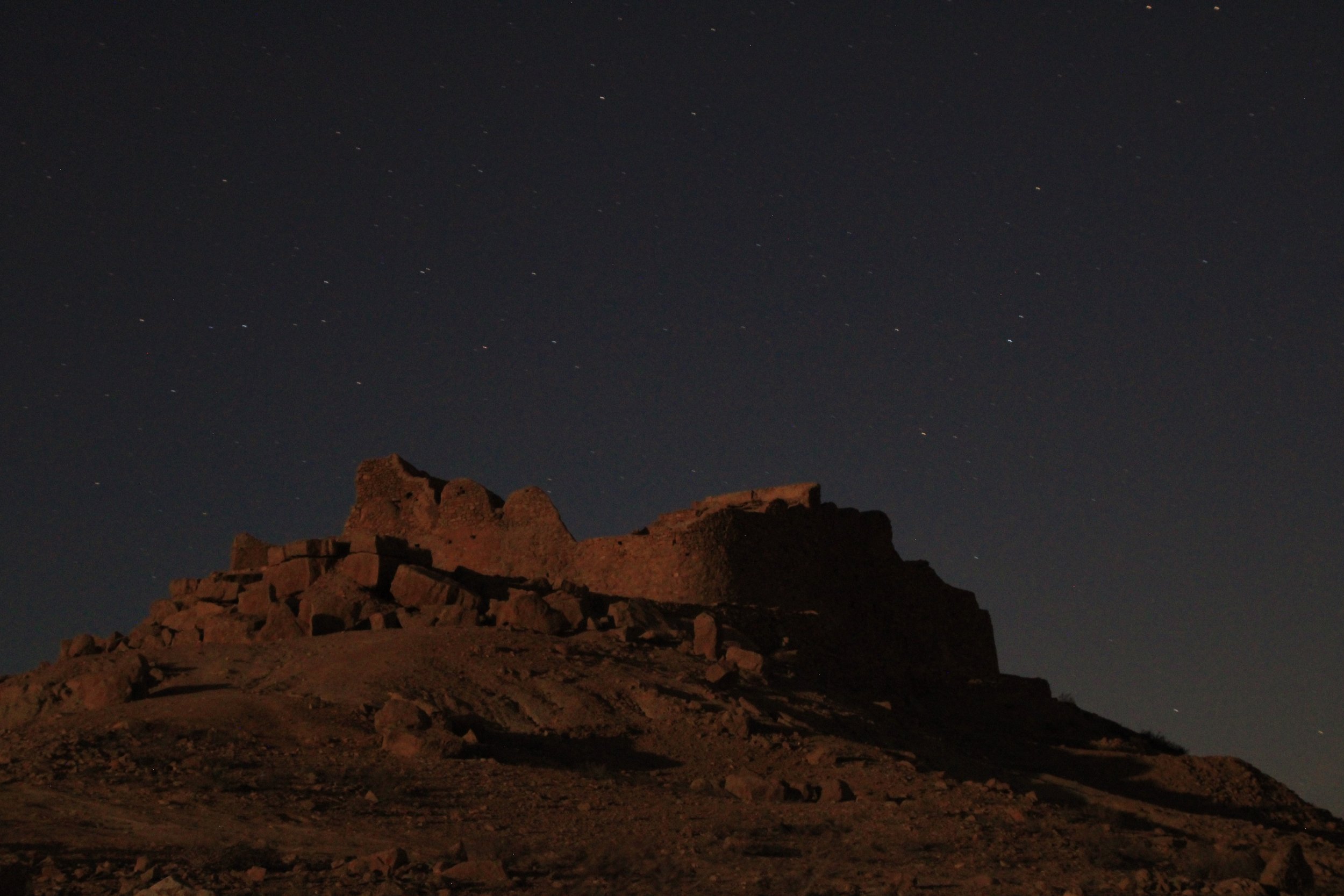  NOVEMBER 19th, 2022. PICTURED: A ksar lit up by the rising full moon. PC: Andrew Corbley © 