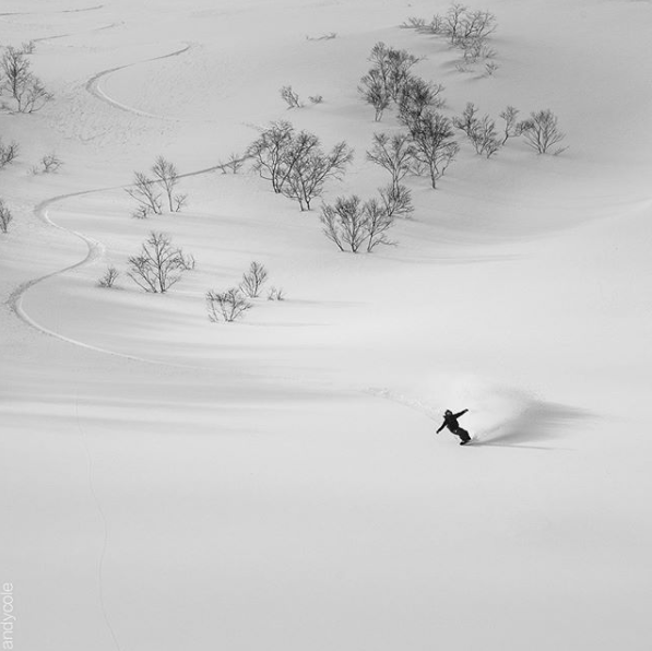 Earning turns in Niseko, Japan