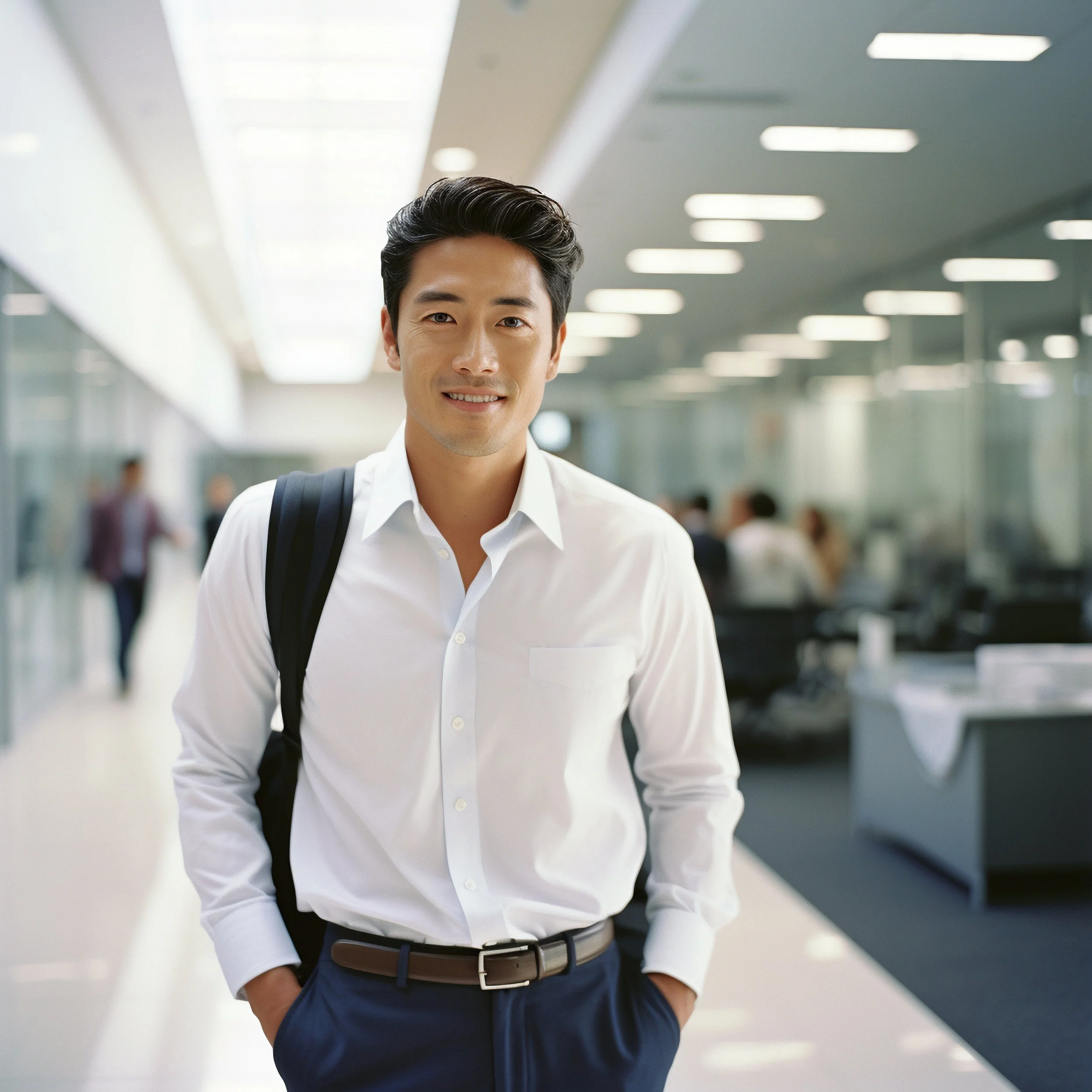 happy stress free professional man