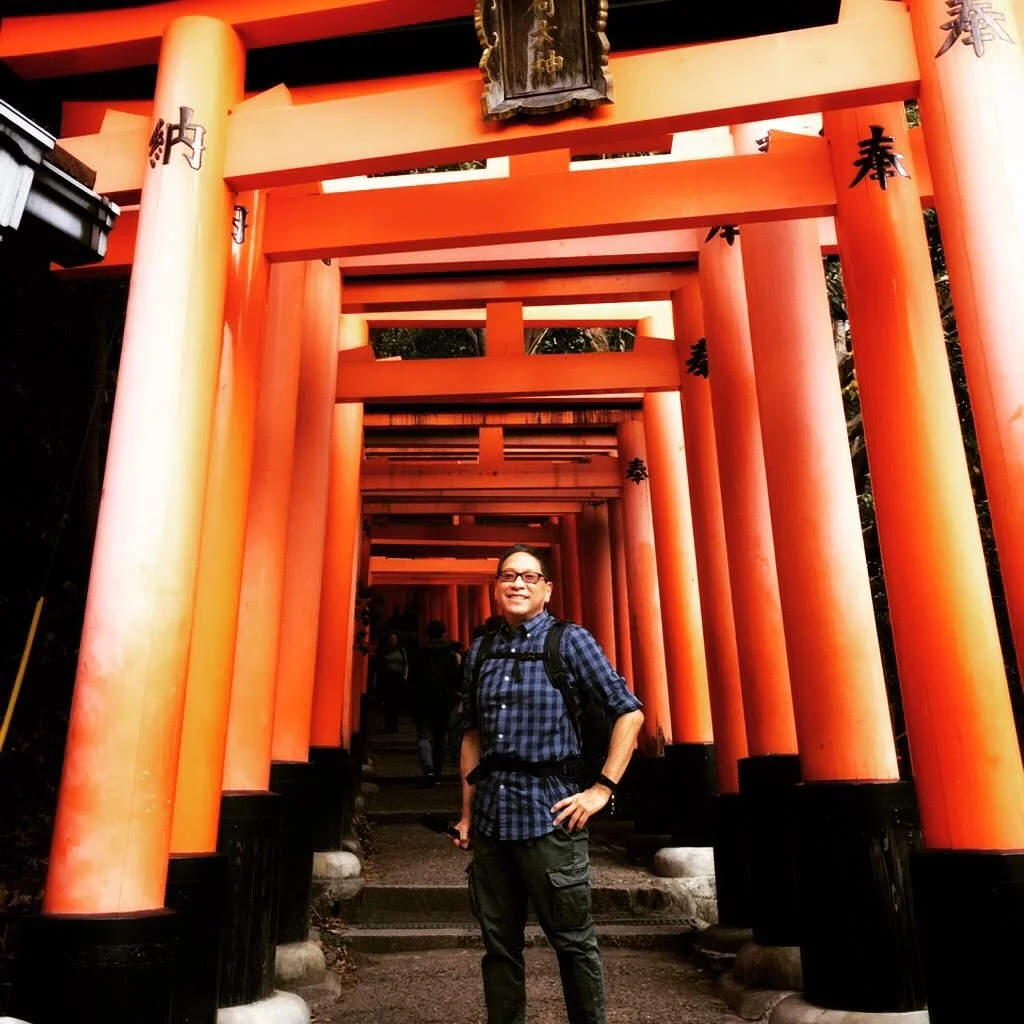 In Kyoto, Japan at the Fushimi Inari Temple.