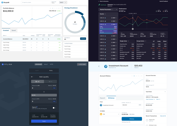 DeFi dashboards