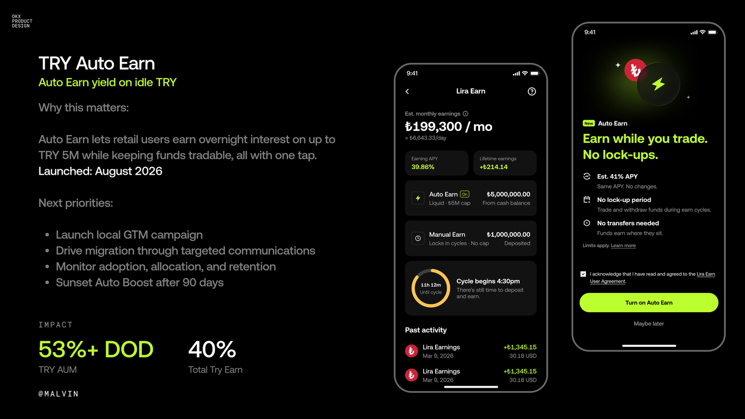 OKX Earn screens