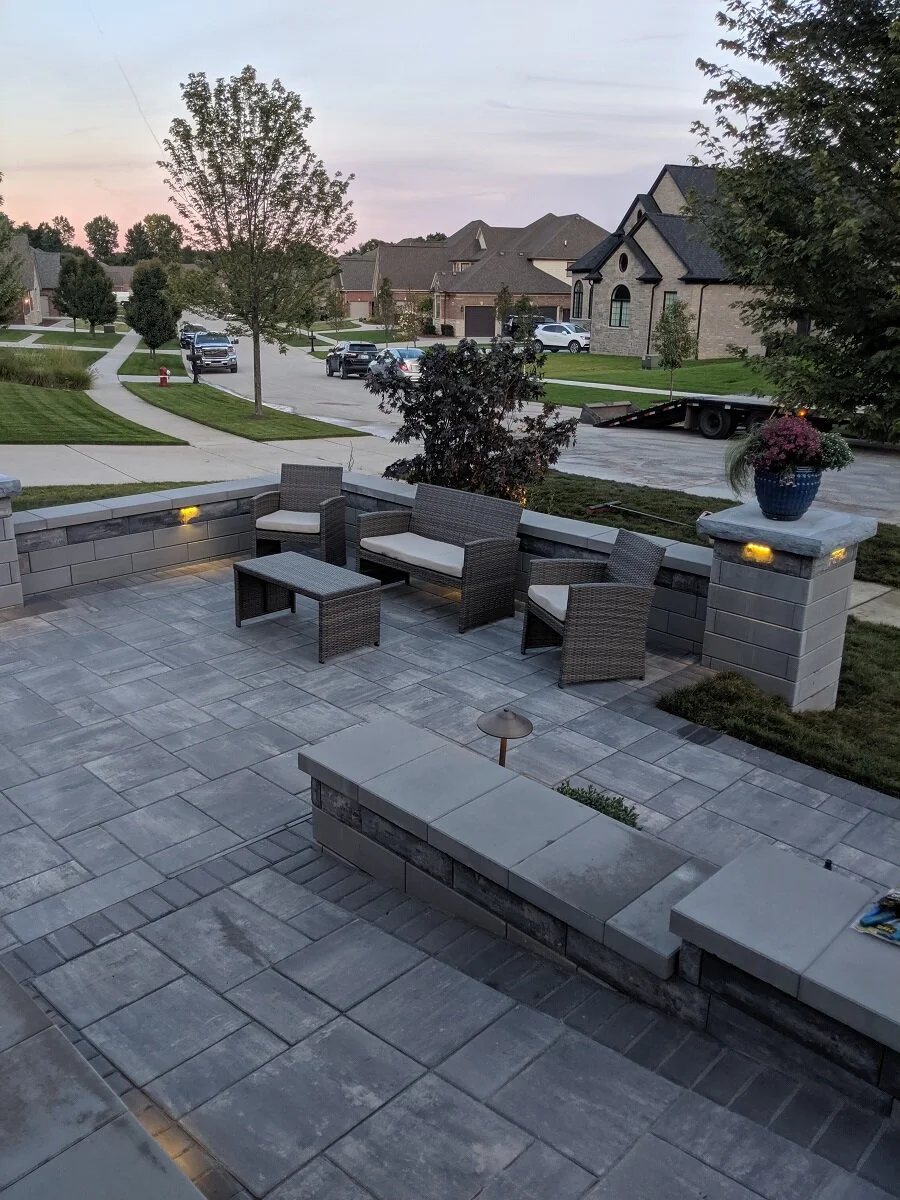 patio landscaping near me on Patio Pavers Landscape Design Rochester Hills Mi Lawn Service Oakland Twp Troy Mi Zlm Services Llc