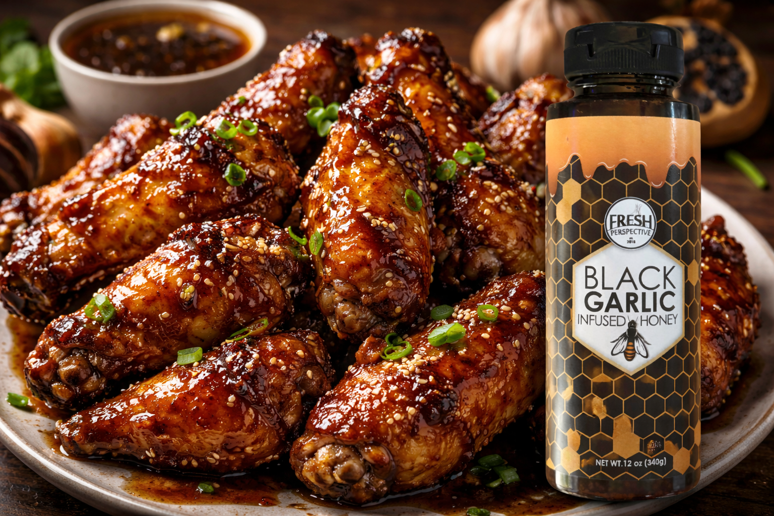 Glazed wings with black garlic honey.png