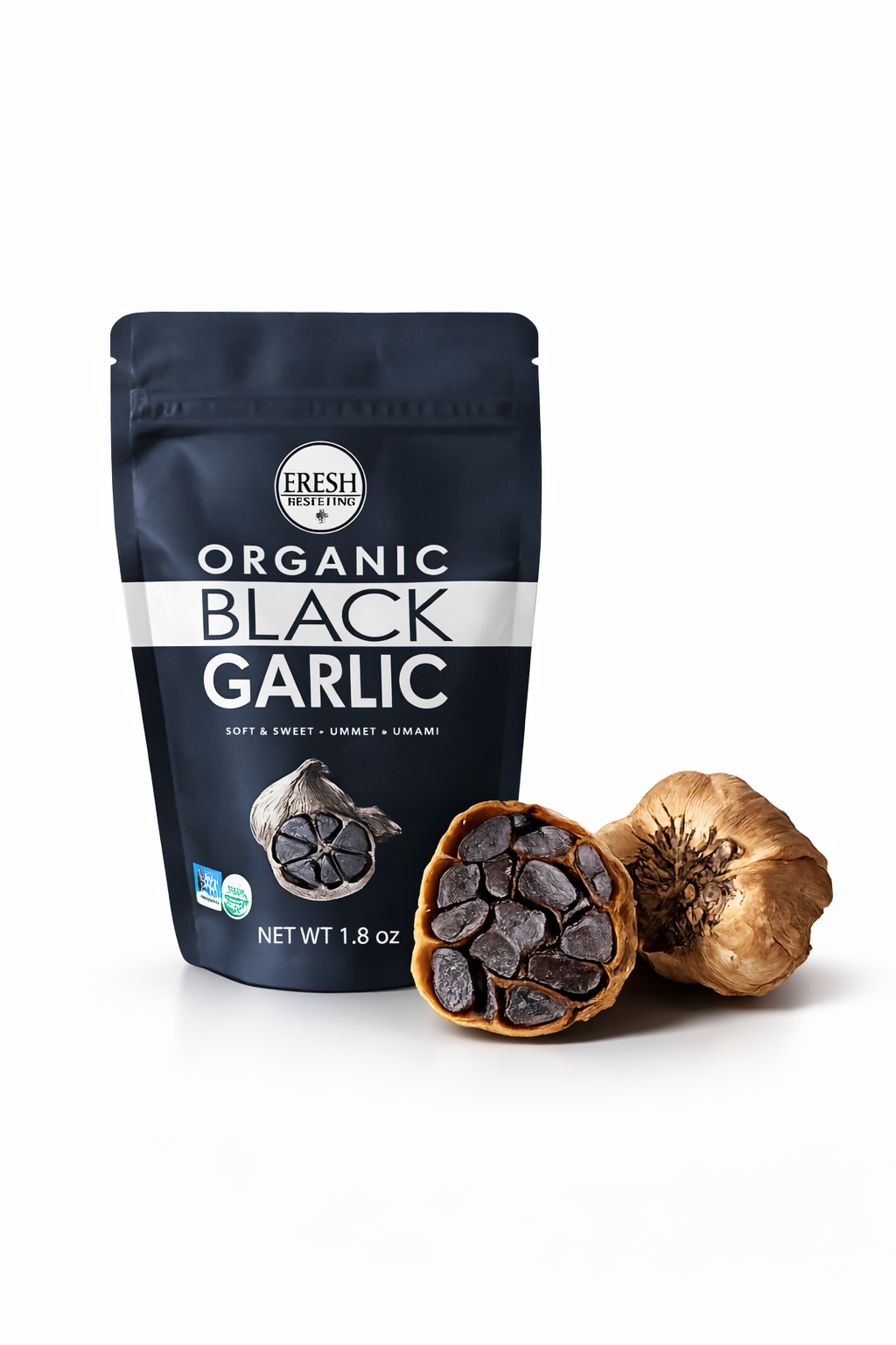 Organic black garlic product display.png