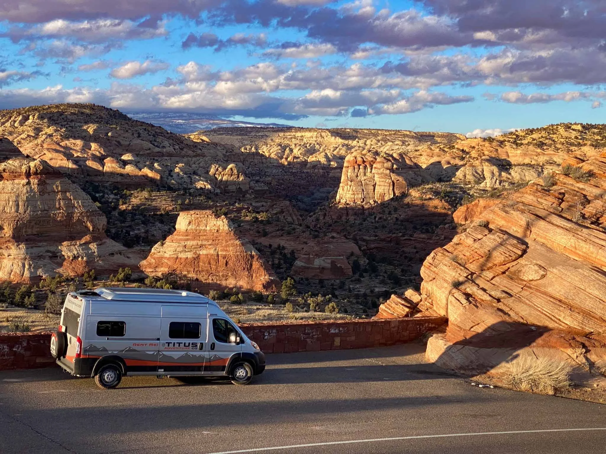 Titus van at the colorful desert rocks