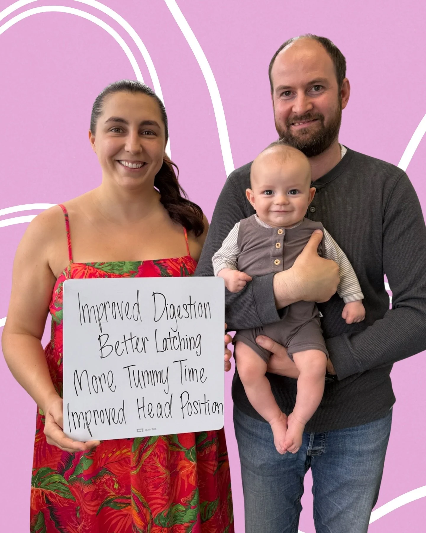 ✨ Another milestone worth celebrating! ✨
Baby E is absolutely thriving - with improved digestion, better latching, more tummy time, and improved head positioning. Seeing his big smile (and his proud parents beside him) says it all. 💙
We’re so
