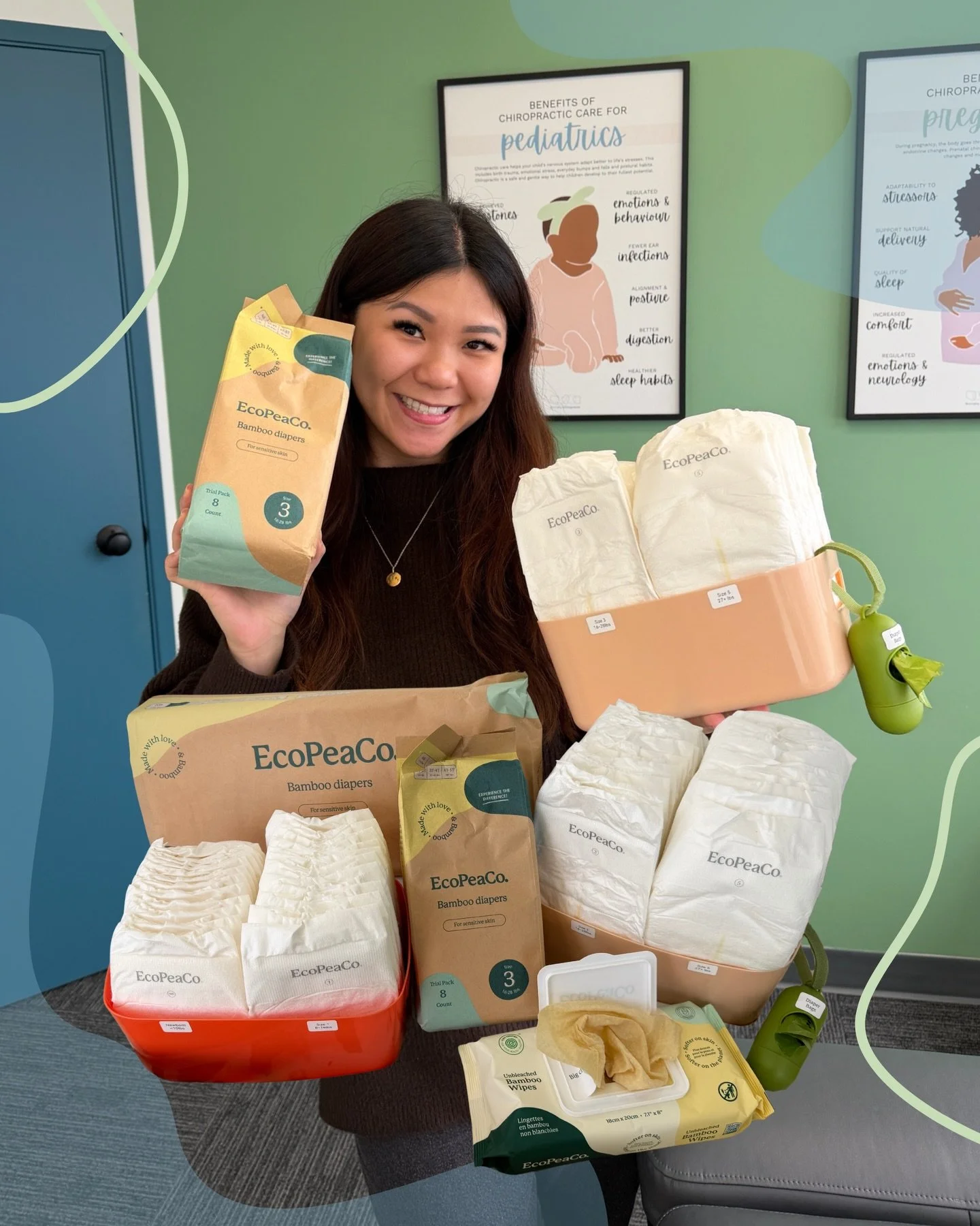 We&rsquo;re always looking for ways to better support our families💗

We now have @myecopeaco diapers and wipes available in the office- clean, non-toxic, and gentle for your little ones!

Forgot your diaper bag at home or left it in the car? We&rsqu